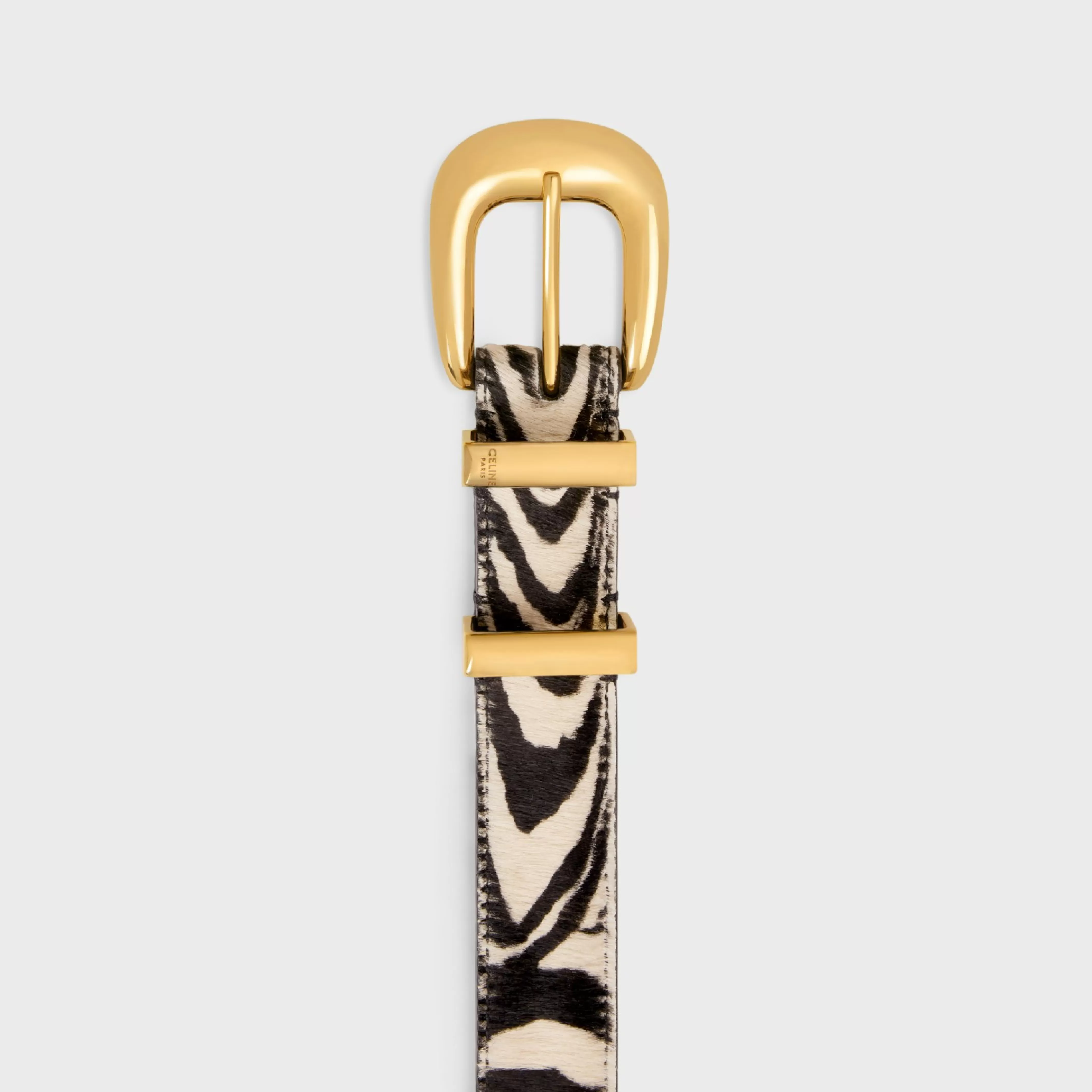 MEDIUM WESTERN BELT in ZEBRA PRINTED PONY CALFSKIN^CELINE Best