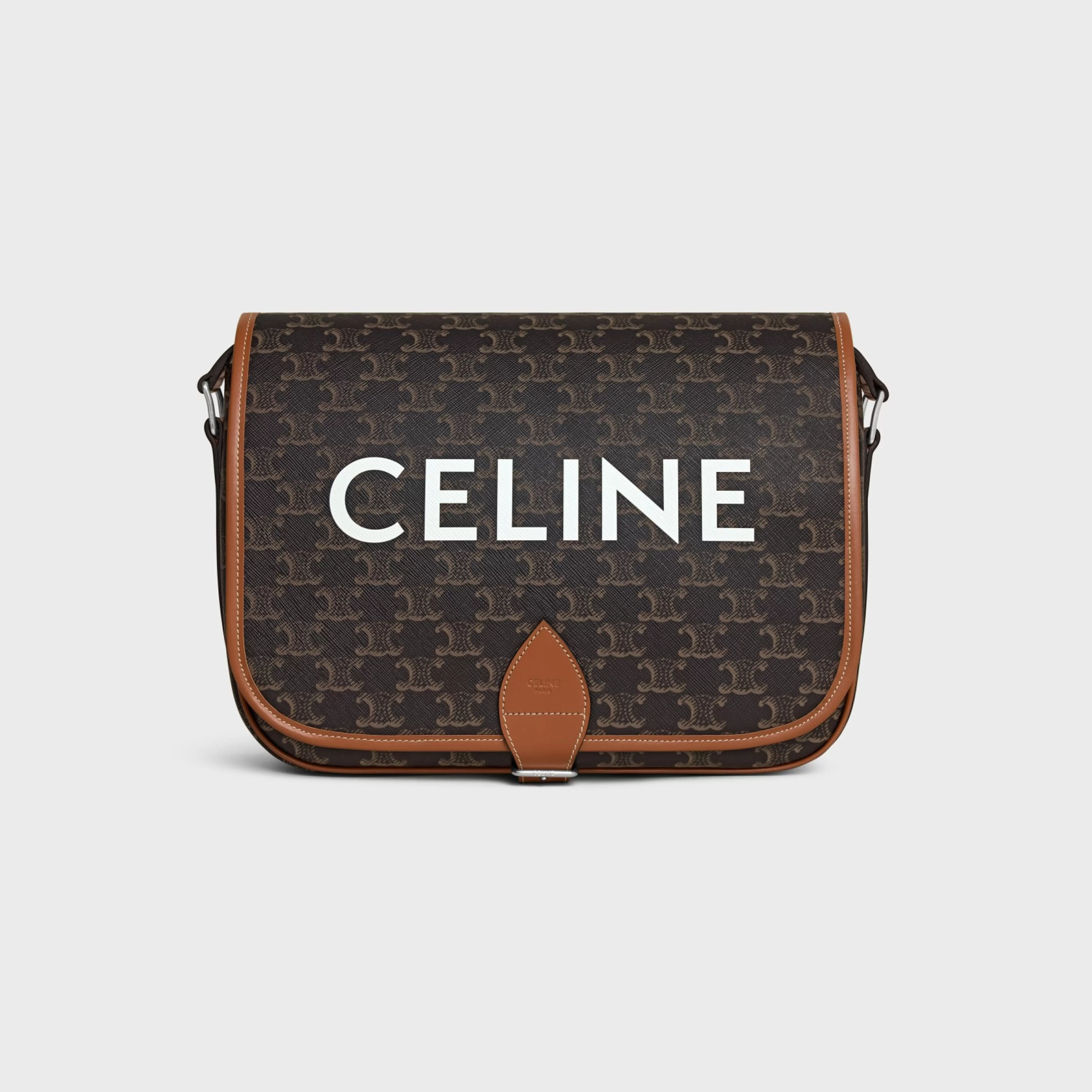 Messenger Folco in Triomphe Canvas with print^CELINE Fashion