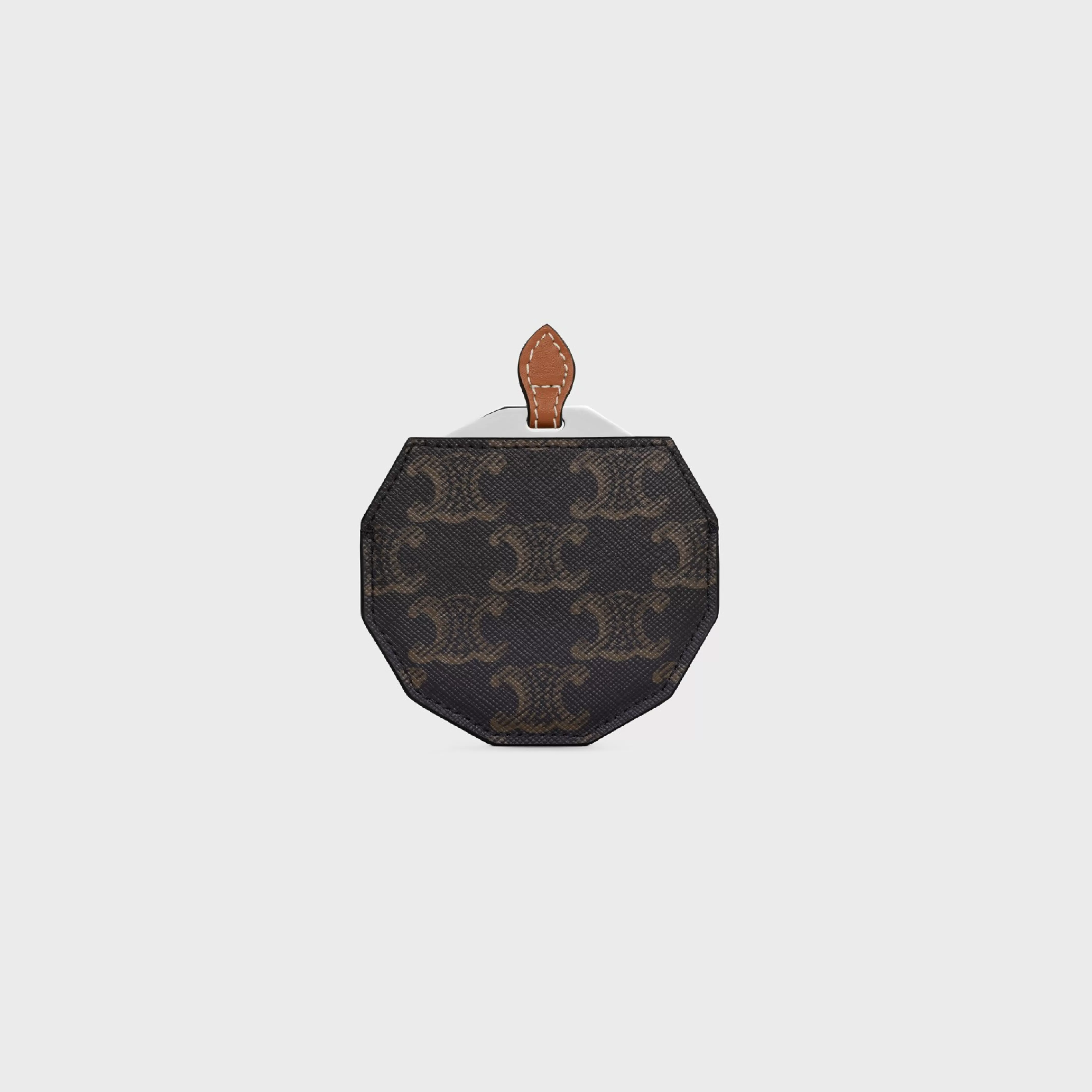 MIRROR WITH POUCH IN TRIOMPHE CANVAS AND CALFSKIN^CELINE Flash Sale