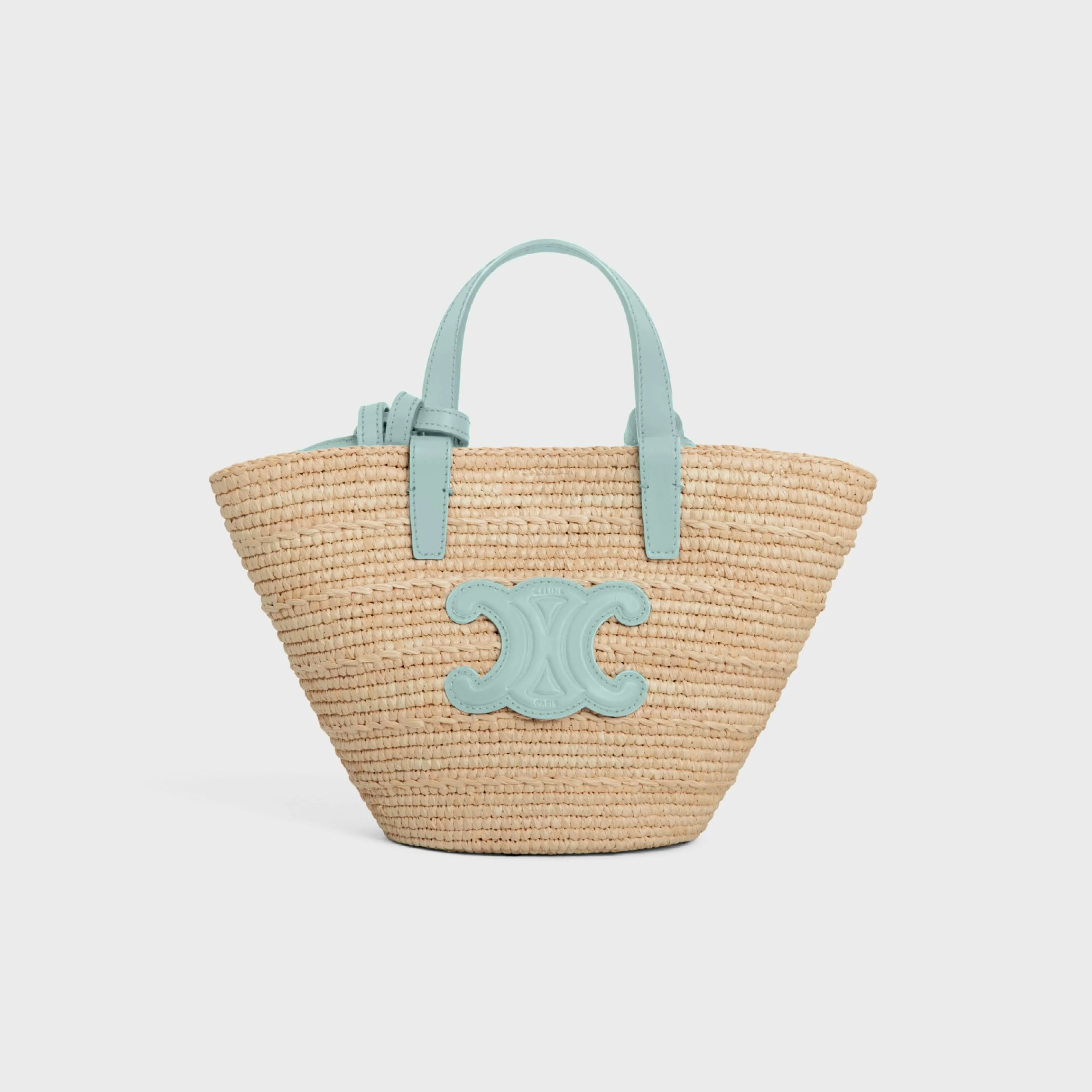 NANO SUPPLE CLASSIC PANIER in RAFFIA AND CALFSKIN^CELINE Shop