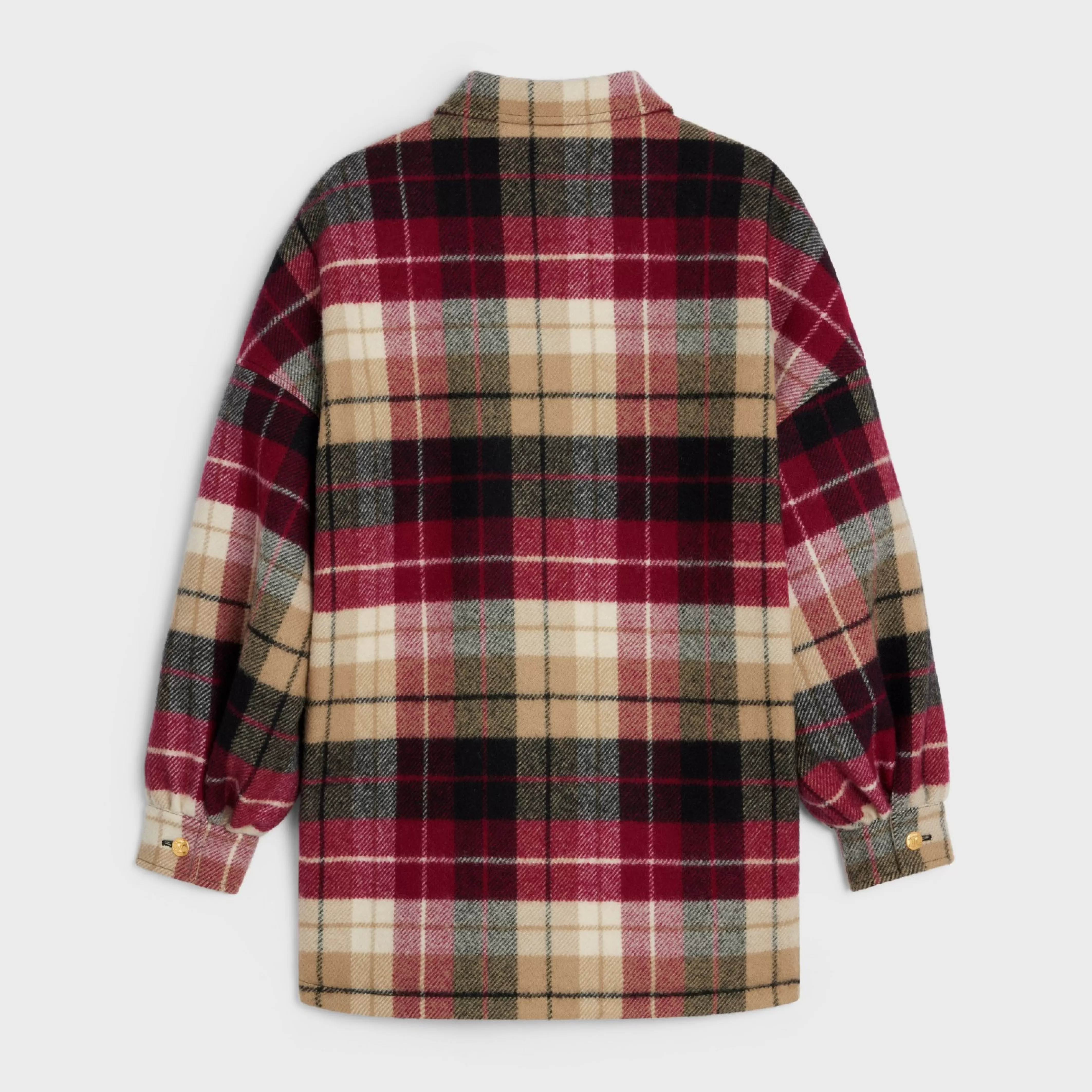 overshirt in checked wool^CELINE Clearance