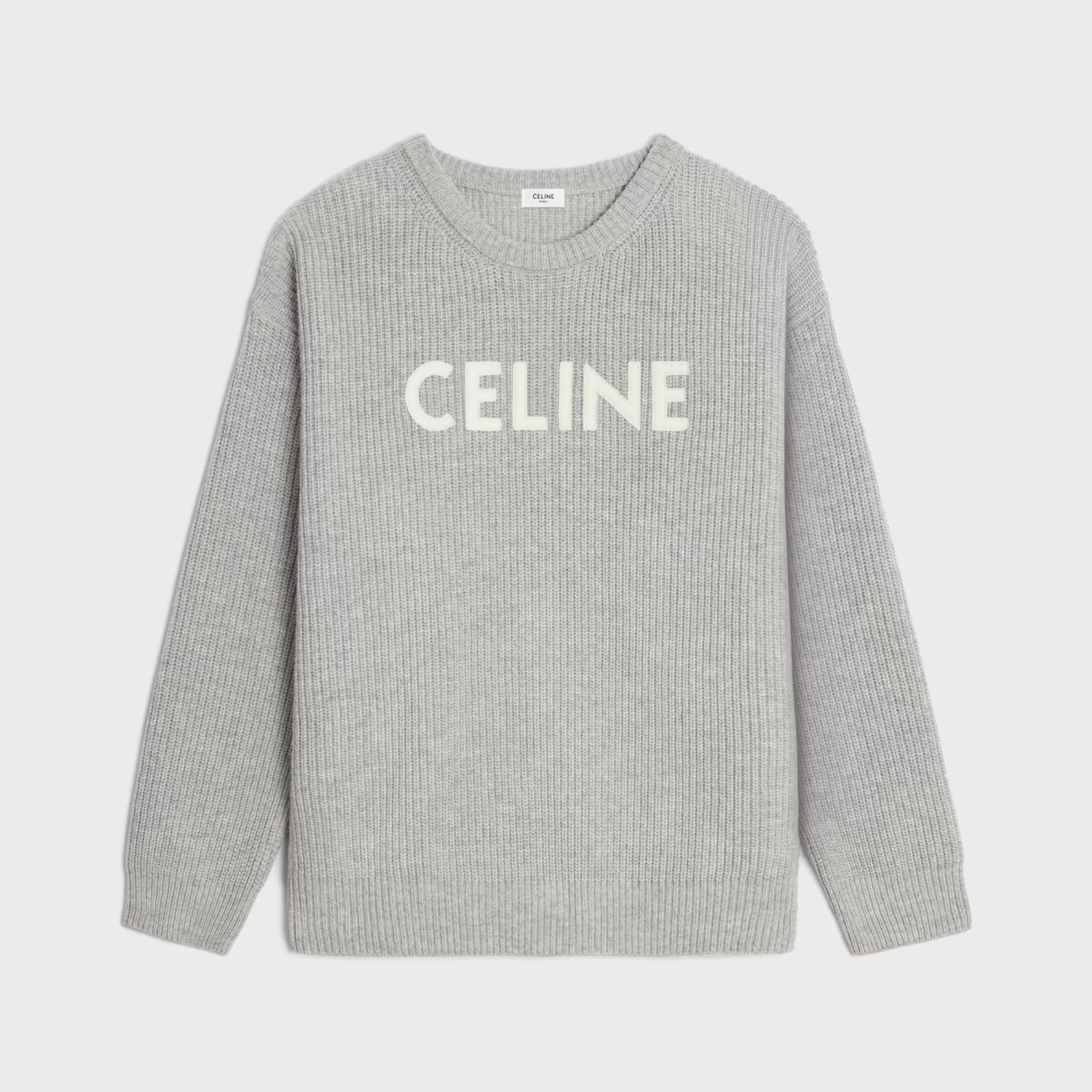 oversized sweater in ribbed wool^CELINE Clearance