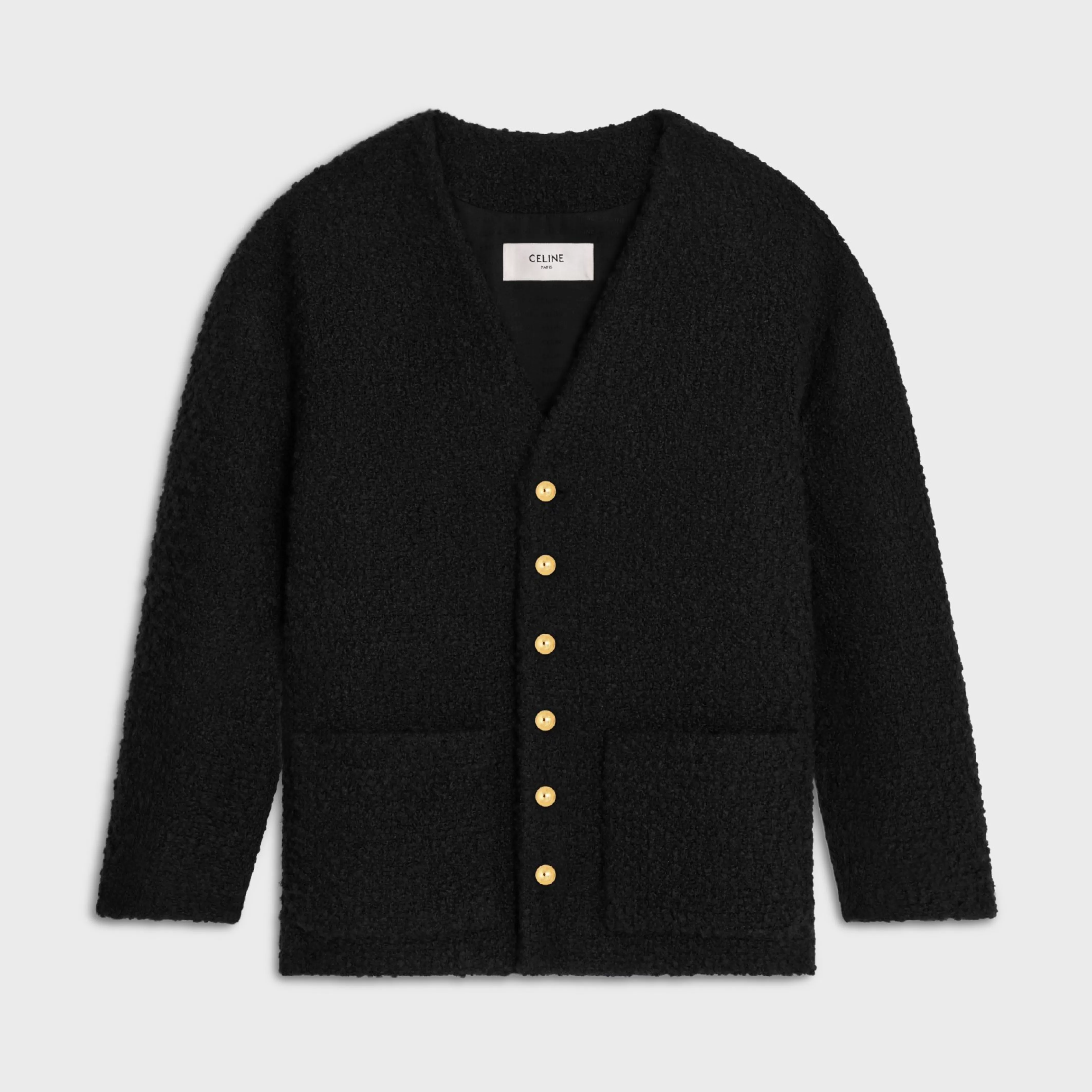 oversized jacket in bouclé tweed cashmere^CELINE Shop