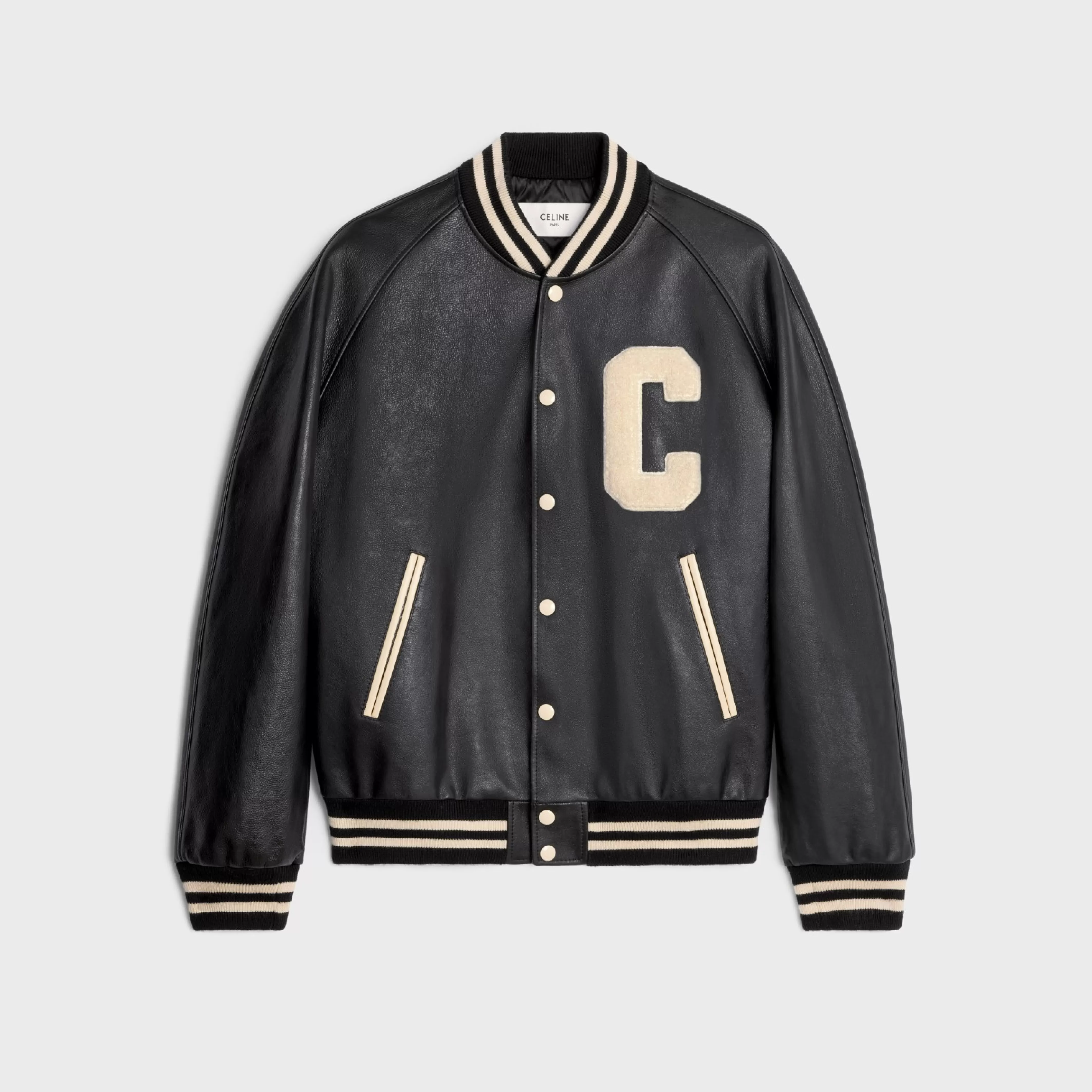 oversized teddy jacket in calfskin^CELINE Cheap