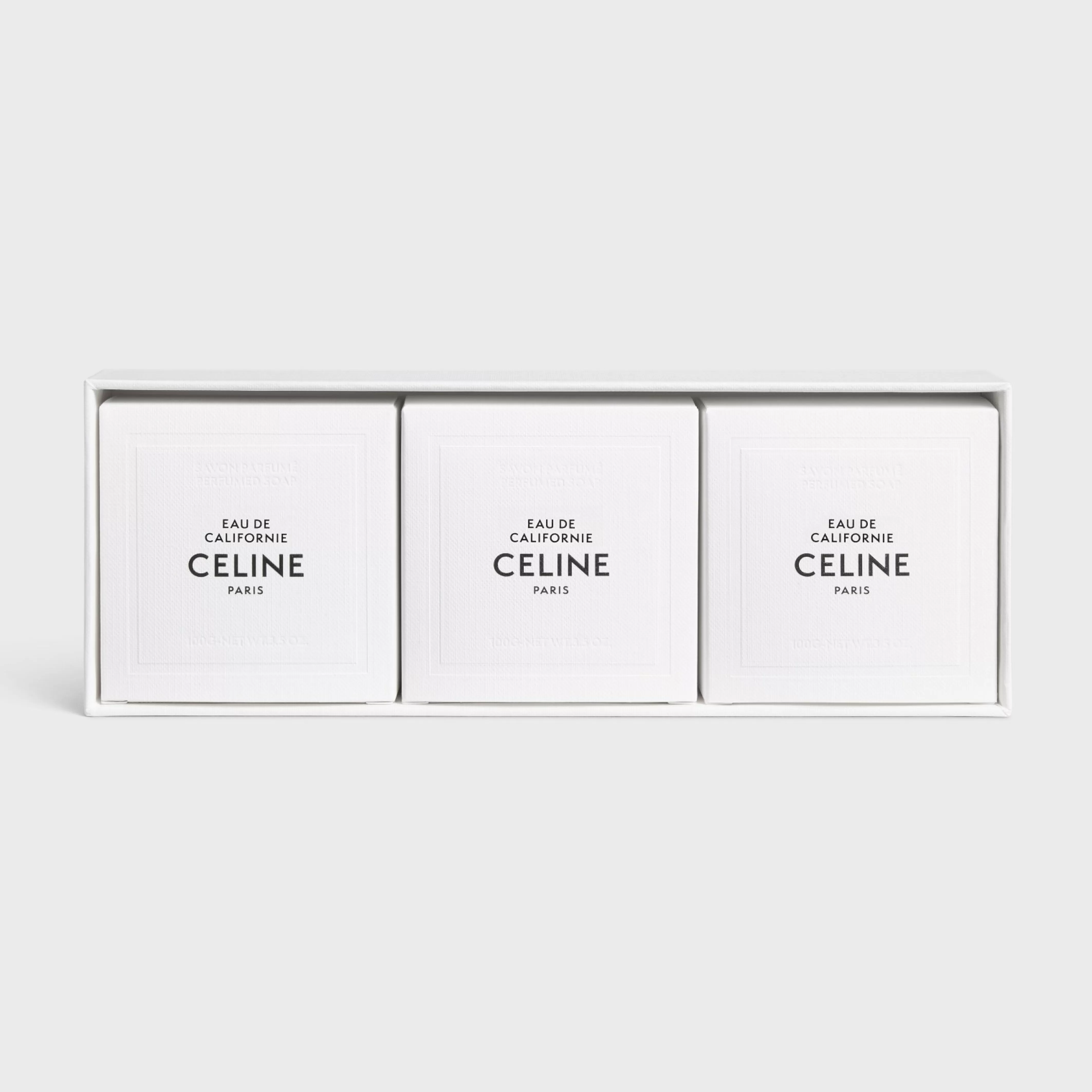 PERFUMED SOAPS SET EAU DE CALIFORNIE 3x100G^CELINE New