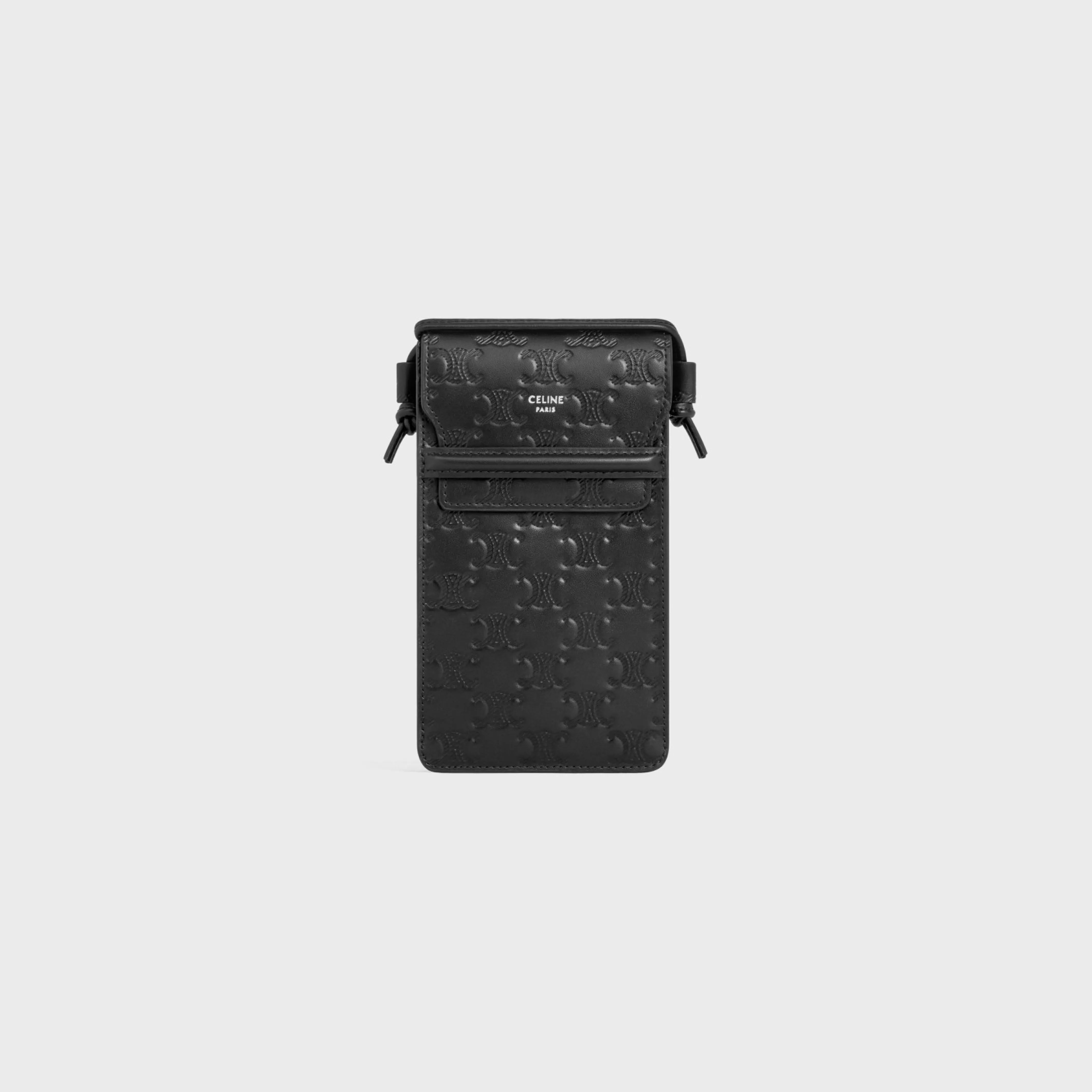 PHONE POUCH in Calfskin with triomphe embossed^CELINE Sale