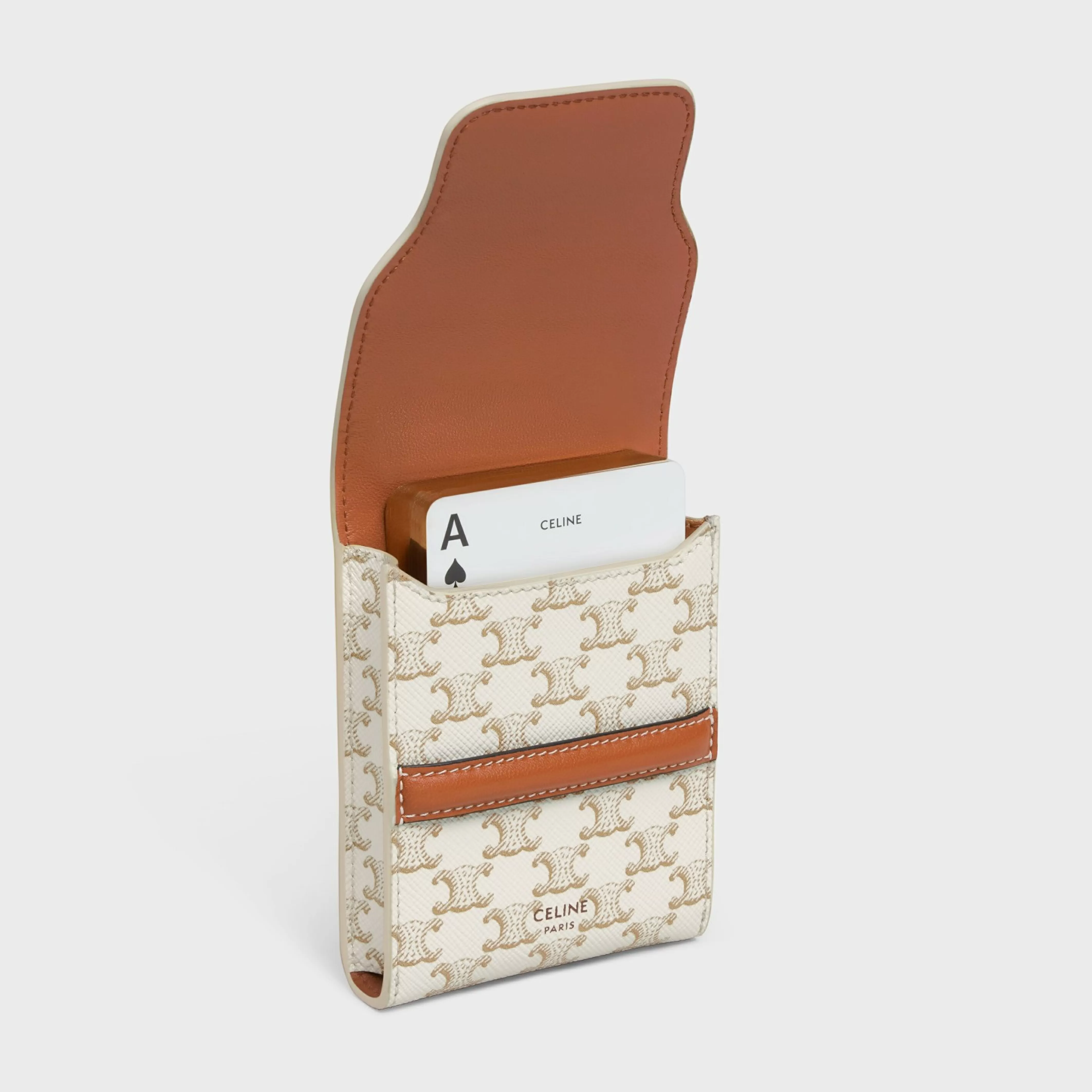 Playing Cards Case in Triomphe Canvas and Lambskin^CELINE Online