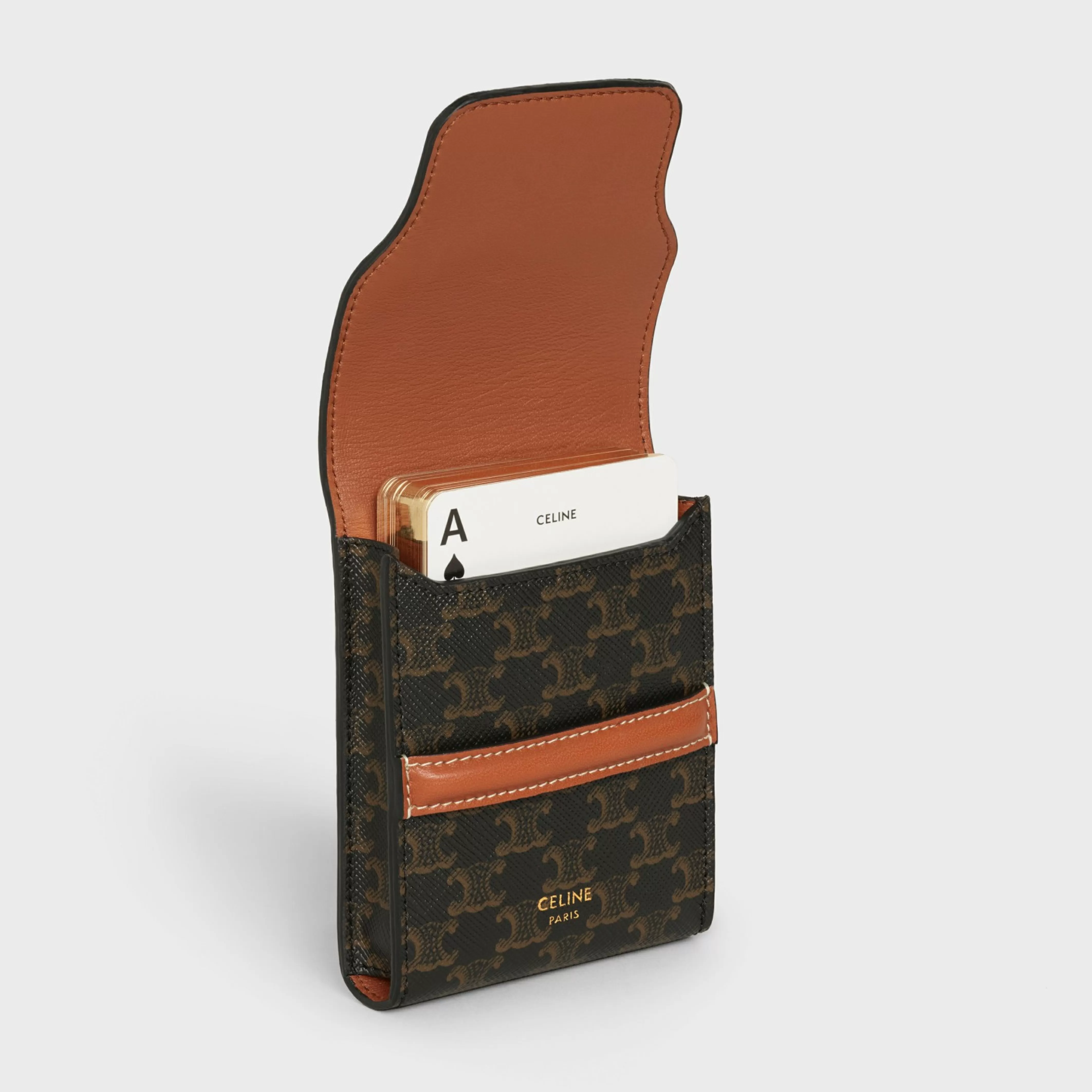 Playing Cards With Case in Triomphe Canvas and Lambskin^CELINE New