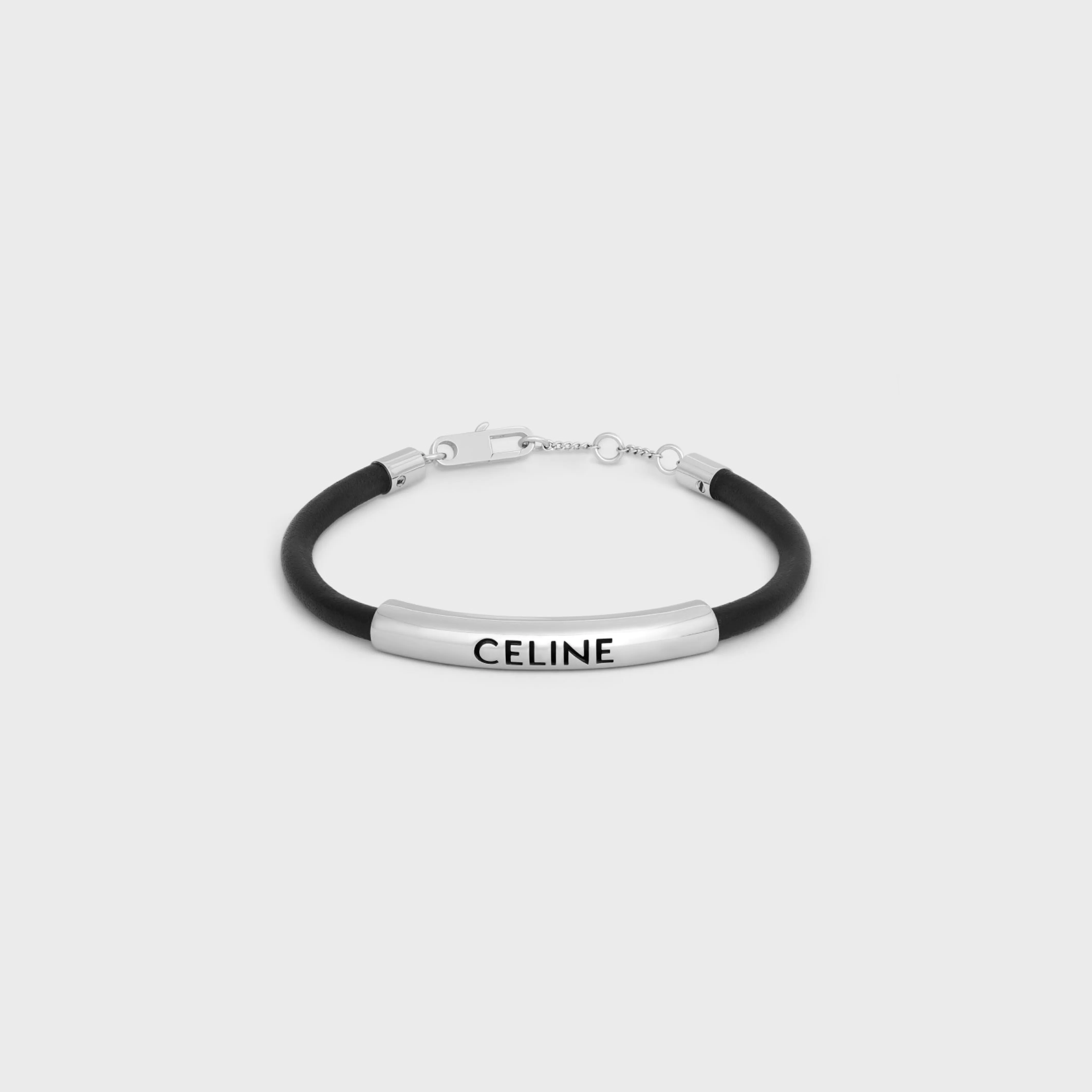 Plein Soleil Bracelet in Calfskin and Brass with Rhodium Finish^CELINE Shop