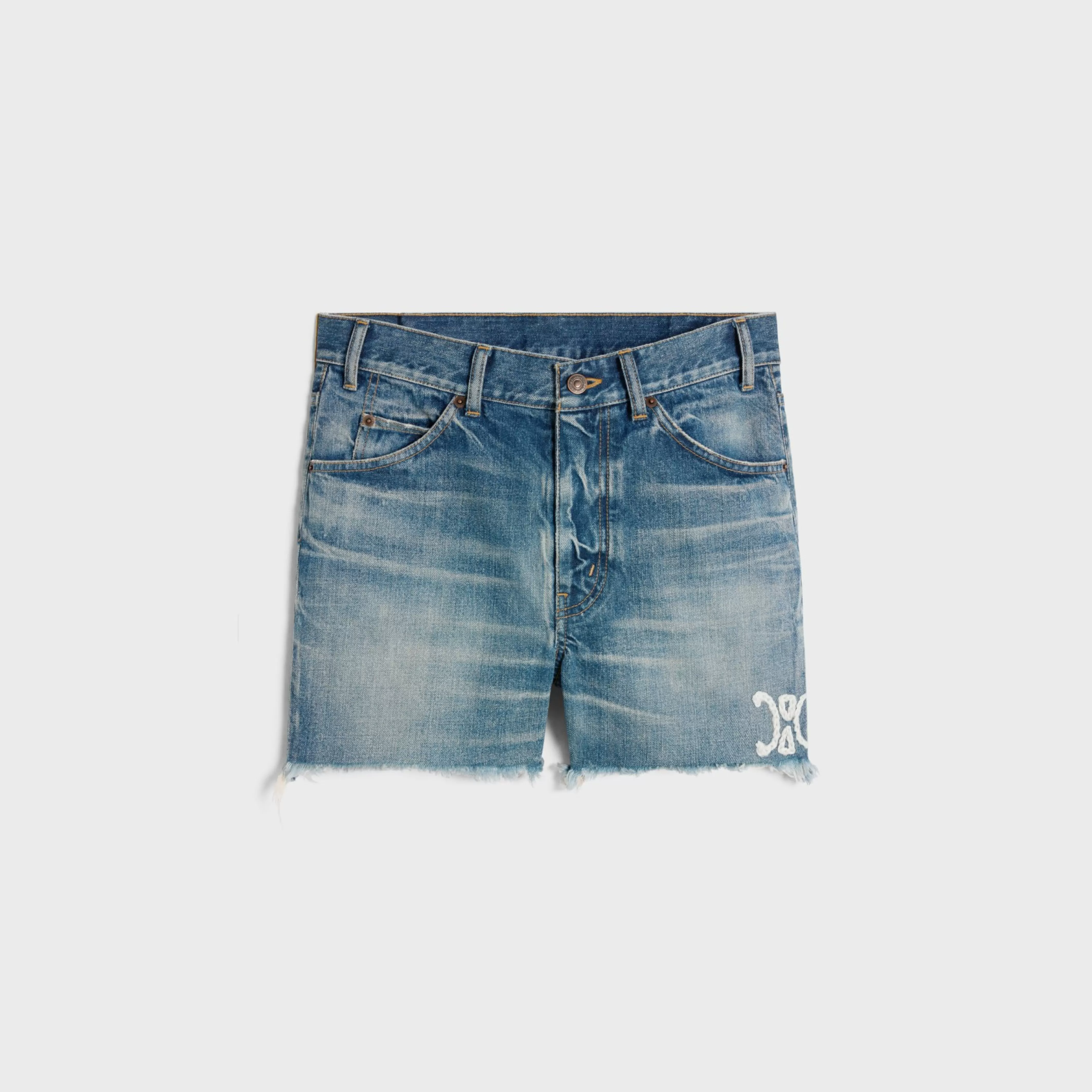 skate shorts in electric sky wash denim^CELINE Outlet