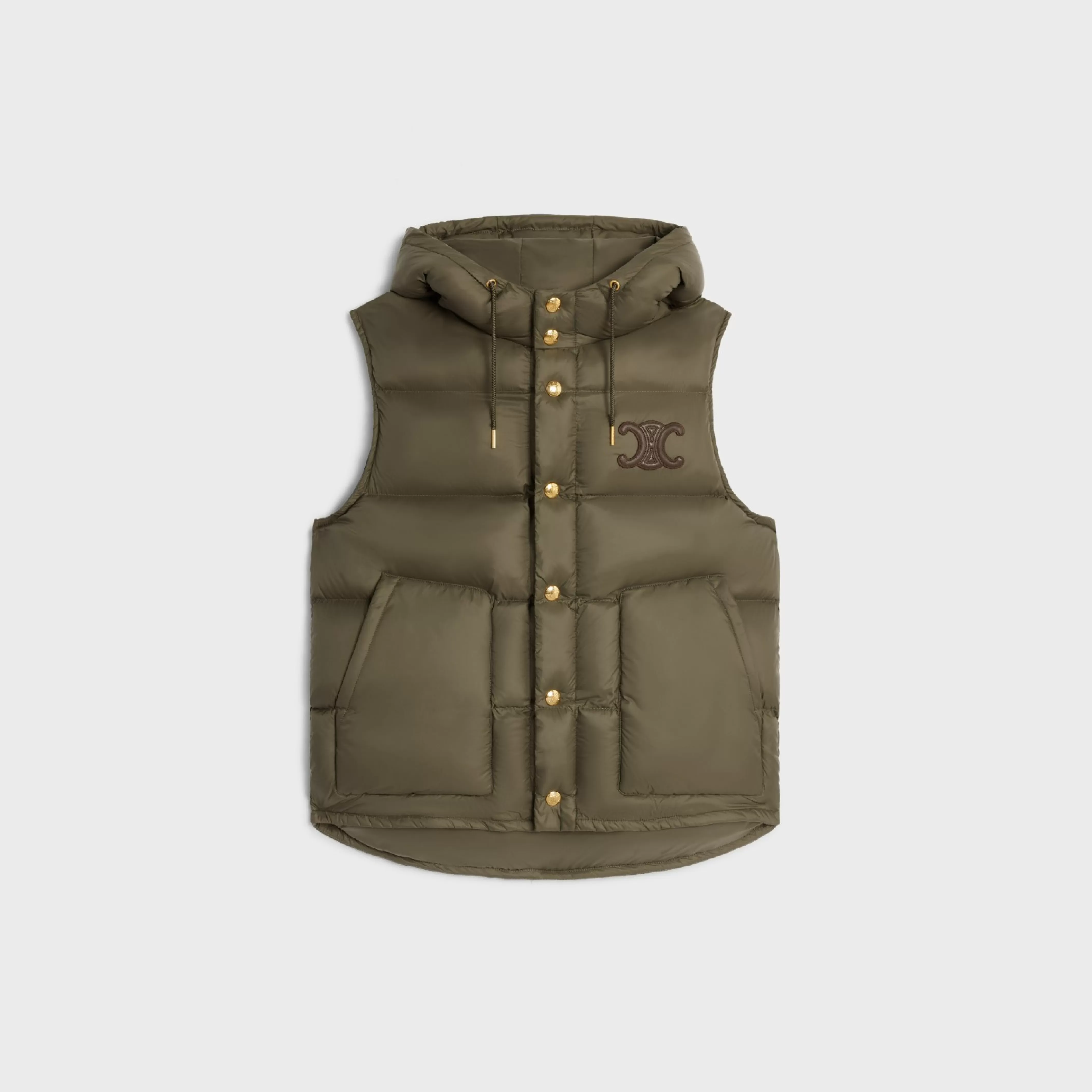 sleeveless down jacket in lightweight nylon^CELINE Outlet