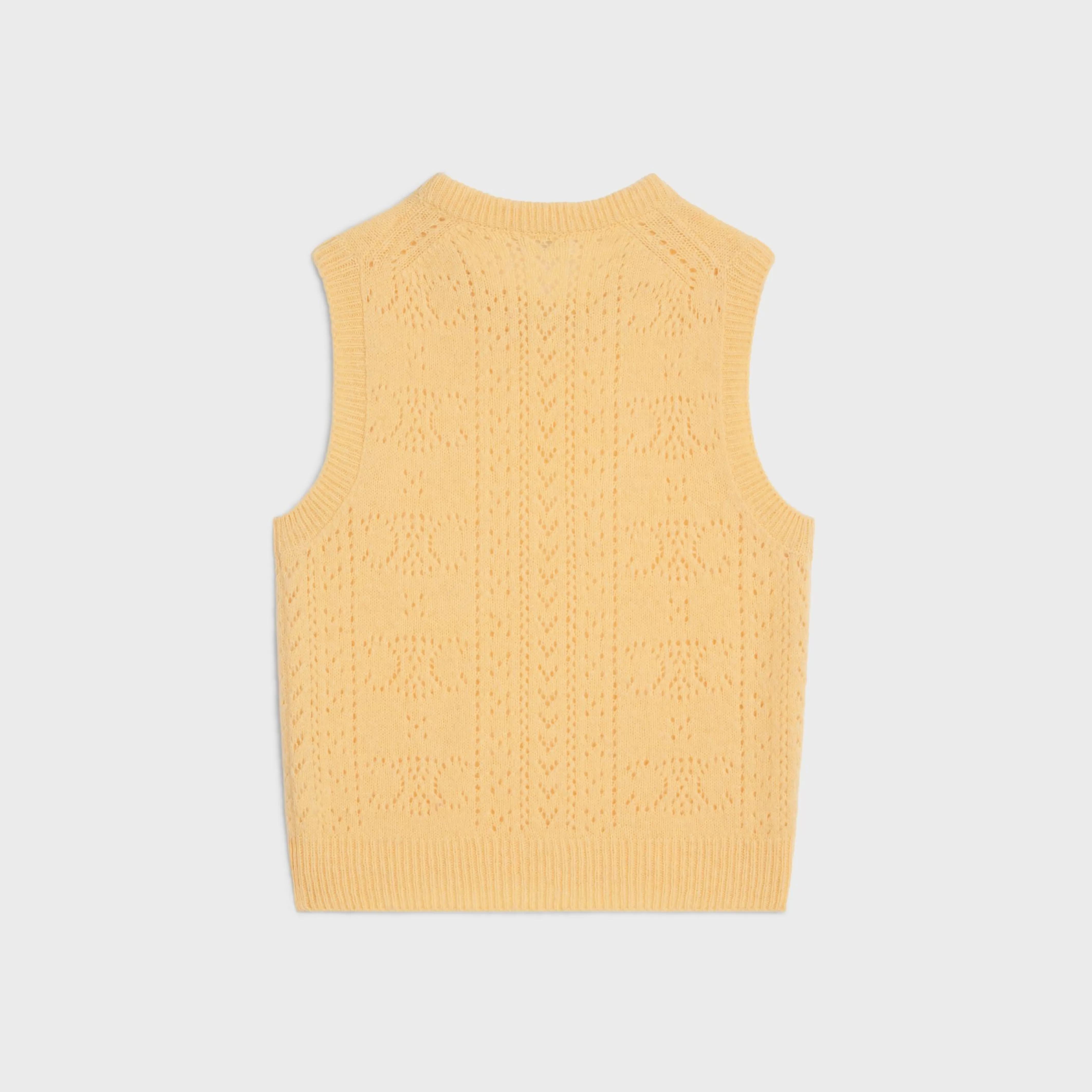 sleeveless sweater in Shetland pointelle^CELINE New