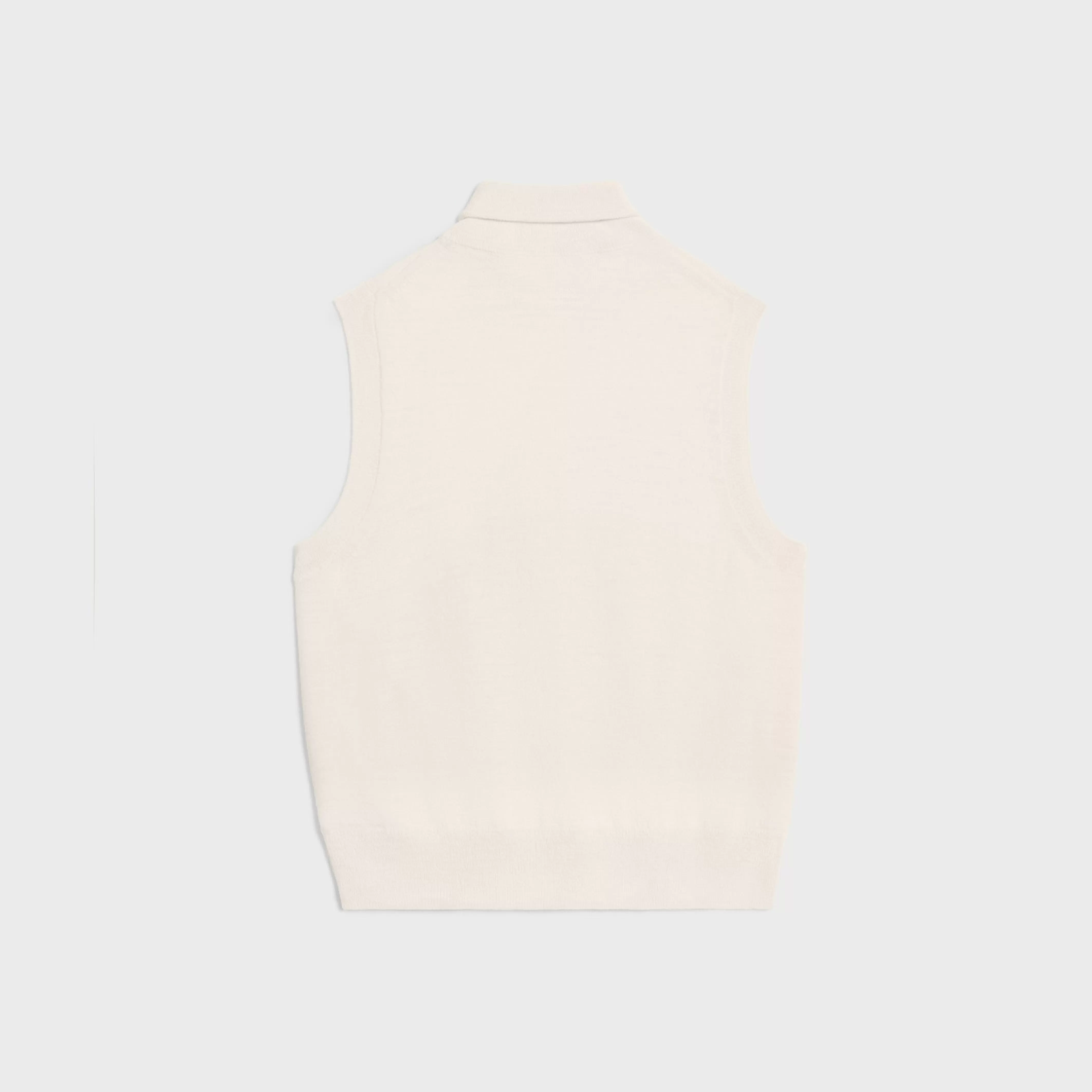 sleeveless turtleneck sweater in fine wool^CELINE Cheap