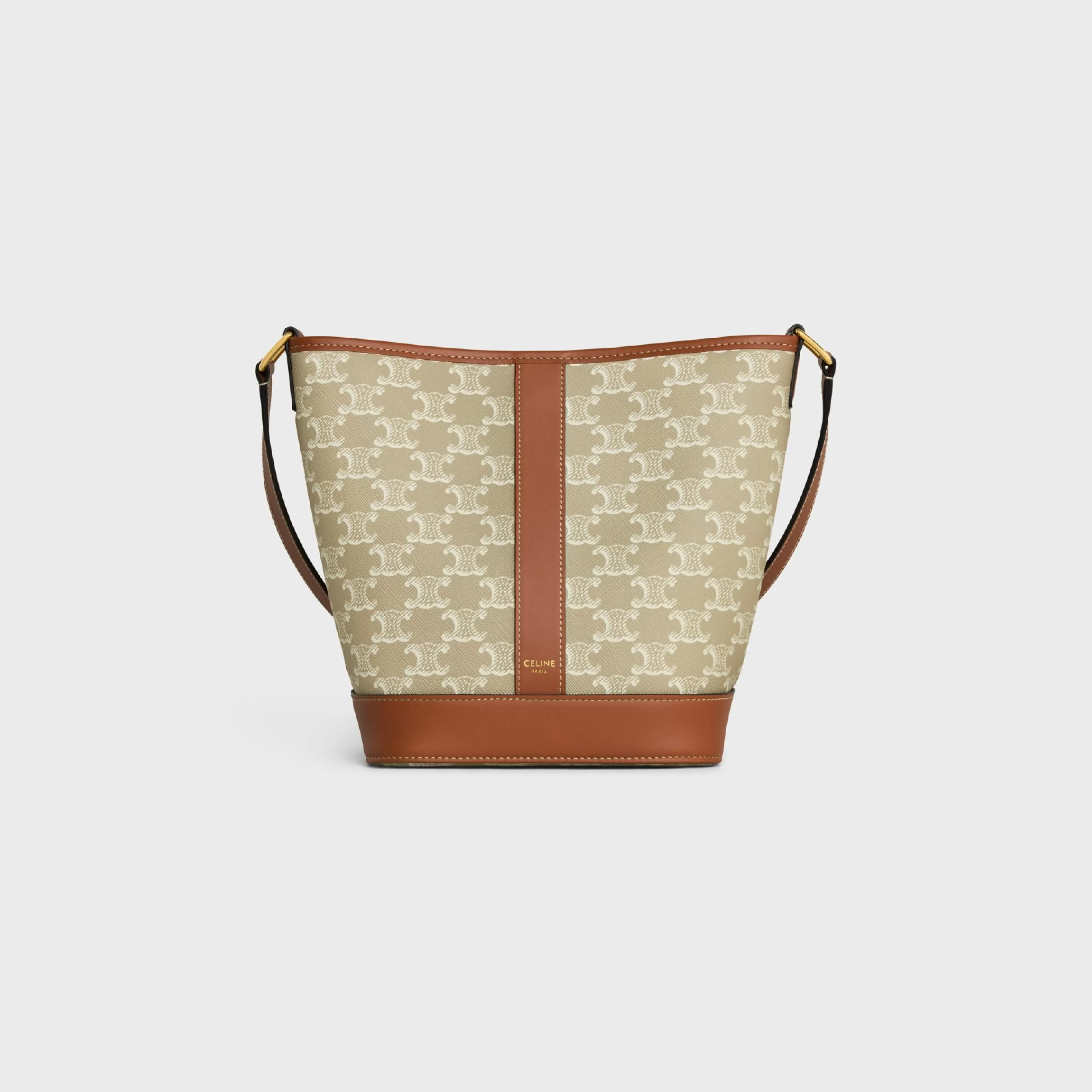 Small Bucket in Triomphe Canvas and calfskin^CELINE Outlet