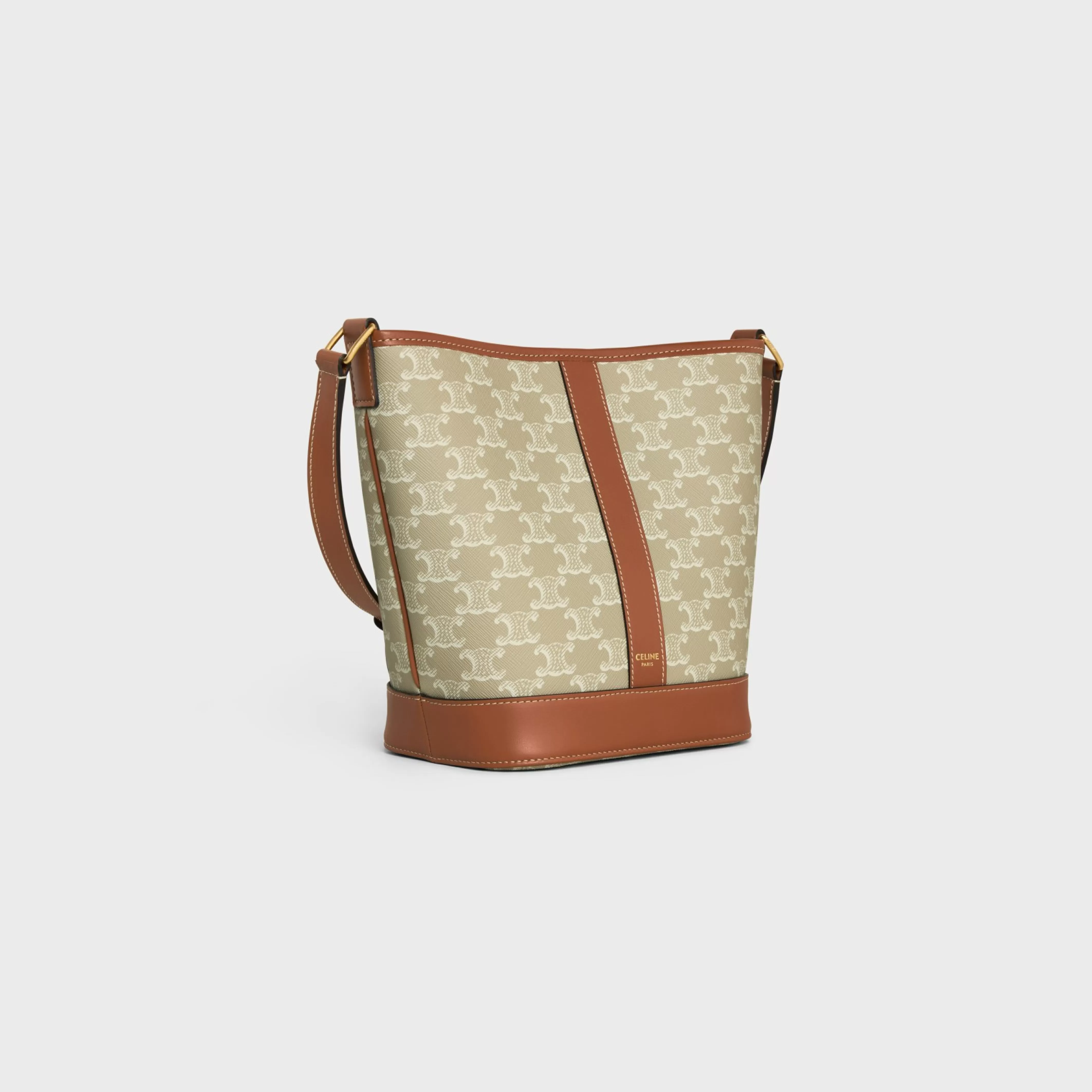 Small Bucket in Triomphe Canvas and calfskin^CELINE Outlet