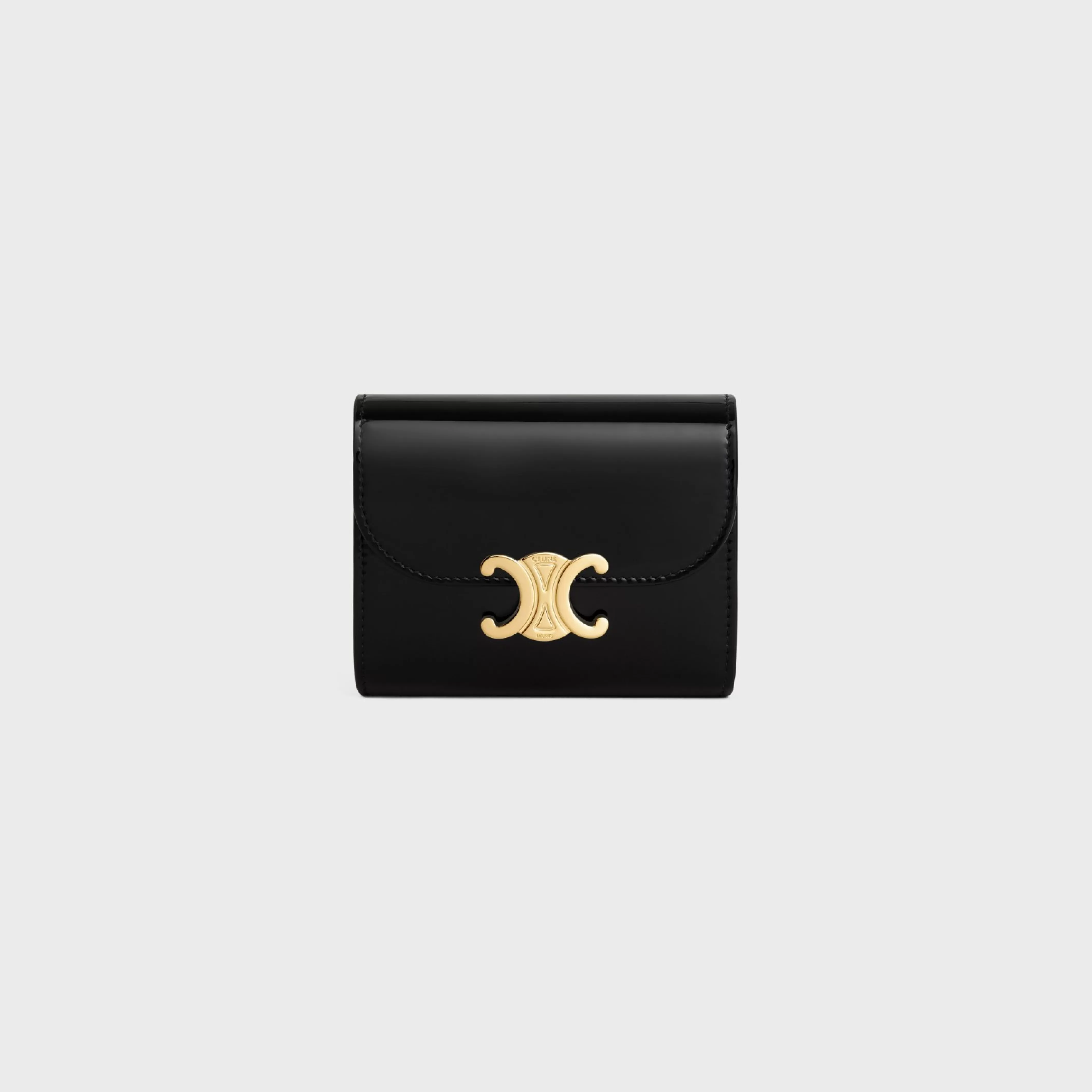 Small Flap Wallet TRIOMPHE in PATENT CALFSKIN^CELINE Cheap