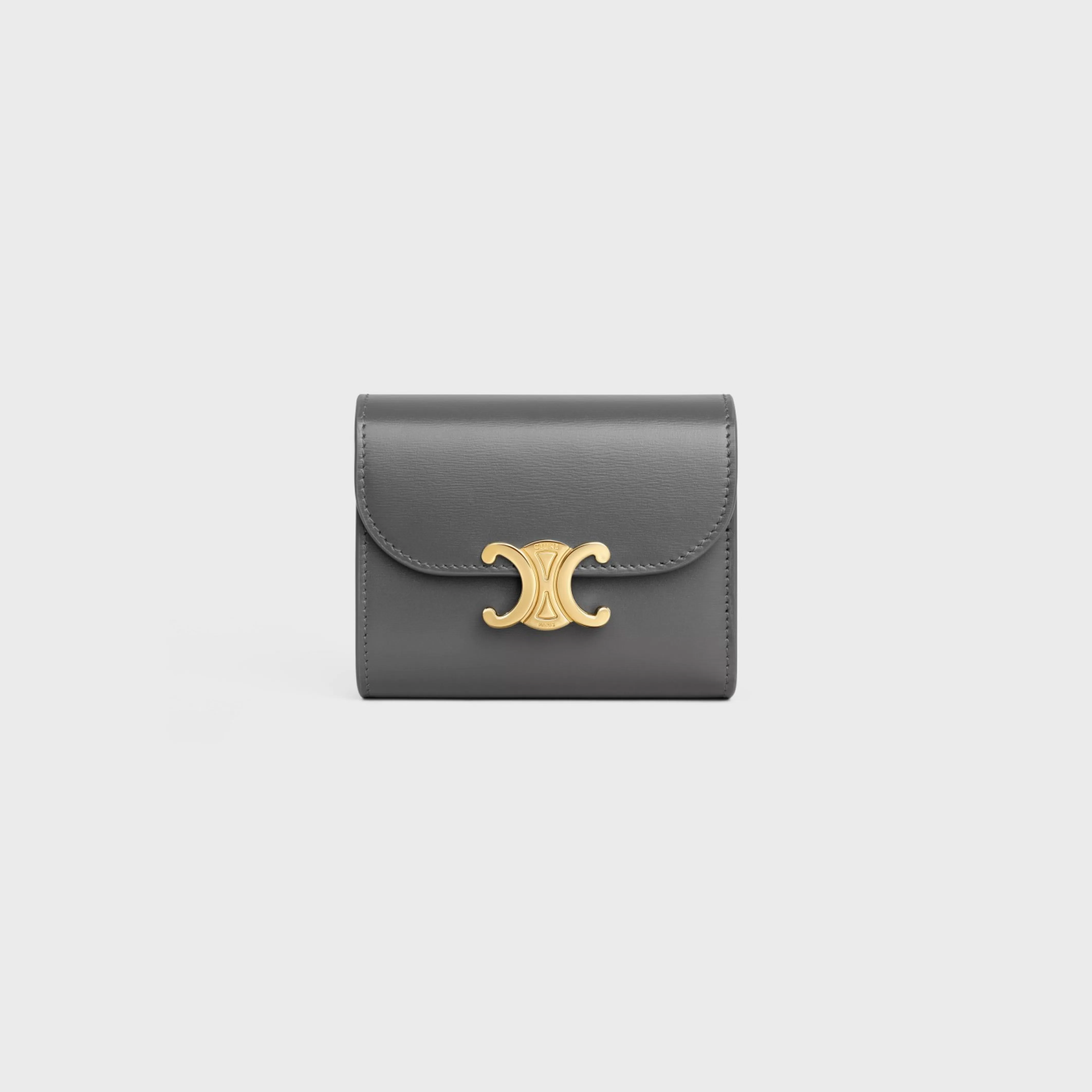 Small Flap Wallet TRIOMPHE in Shiny calfskin^CELINE Best Sale