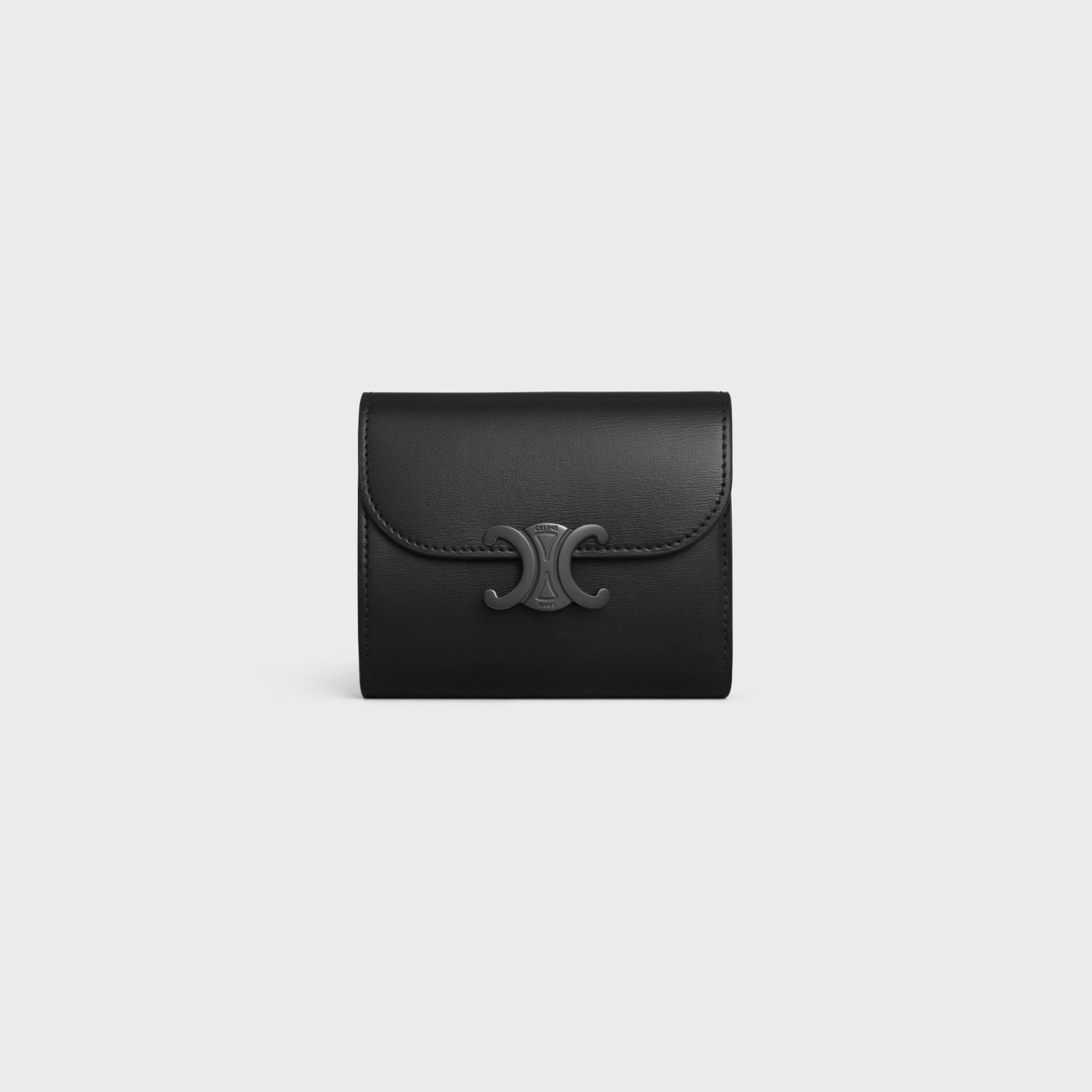 Small Flap Wallet TRIOMPHE in Shiny calfskin^CELINE Flash Sale