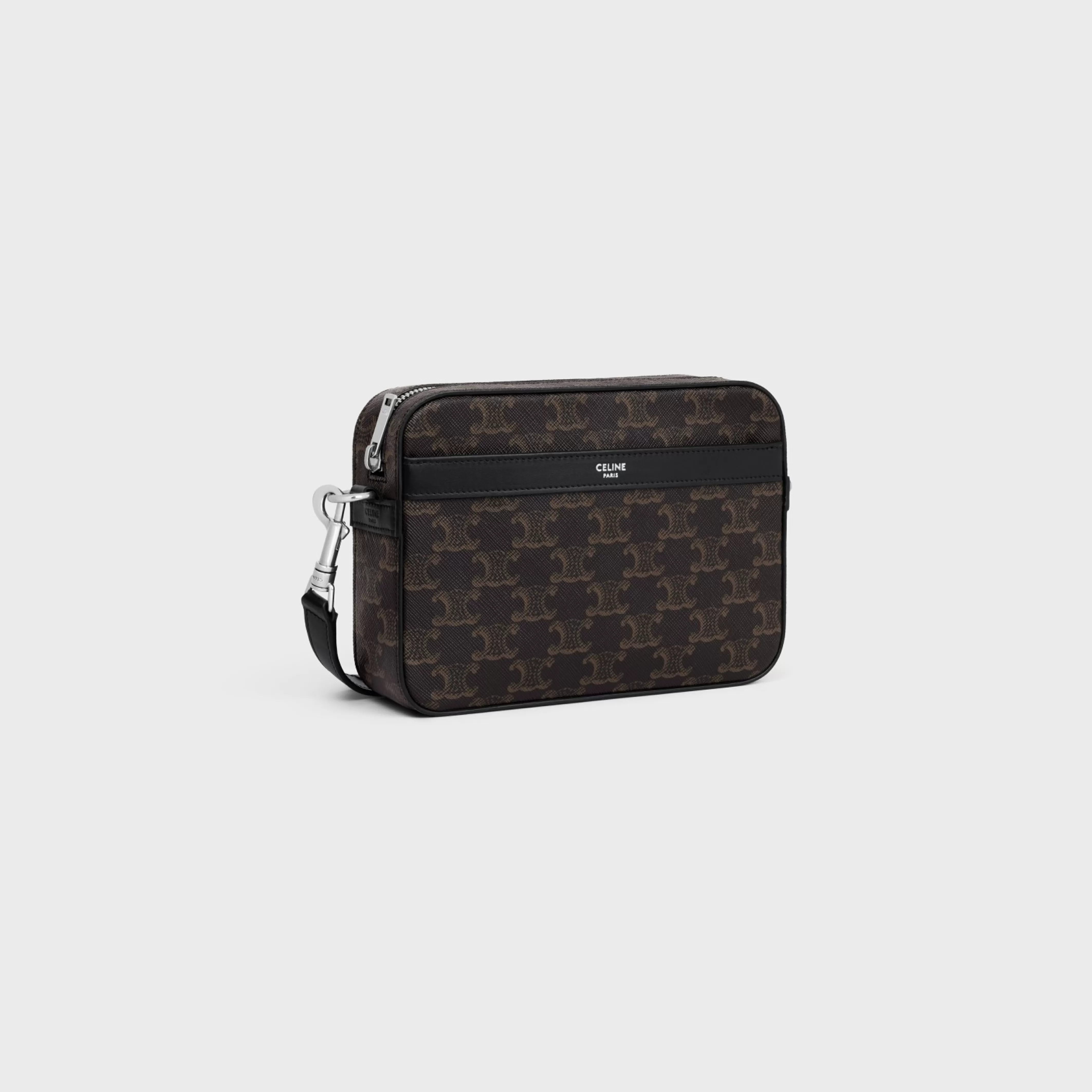 SMALL MESSENGER in TRIOMPHE CANVAS AND CALFSKIN^CELINE Fashion