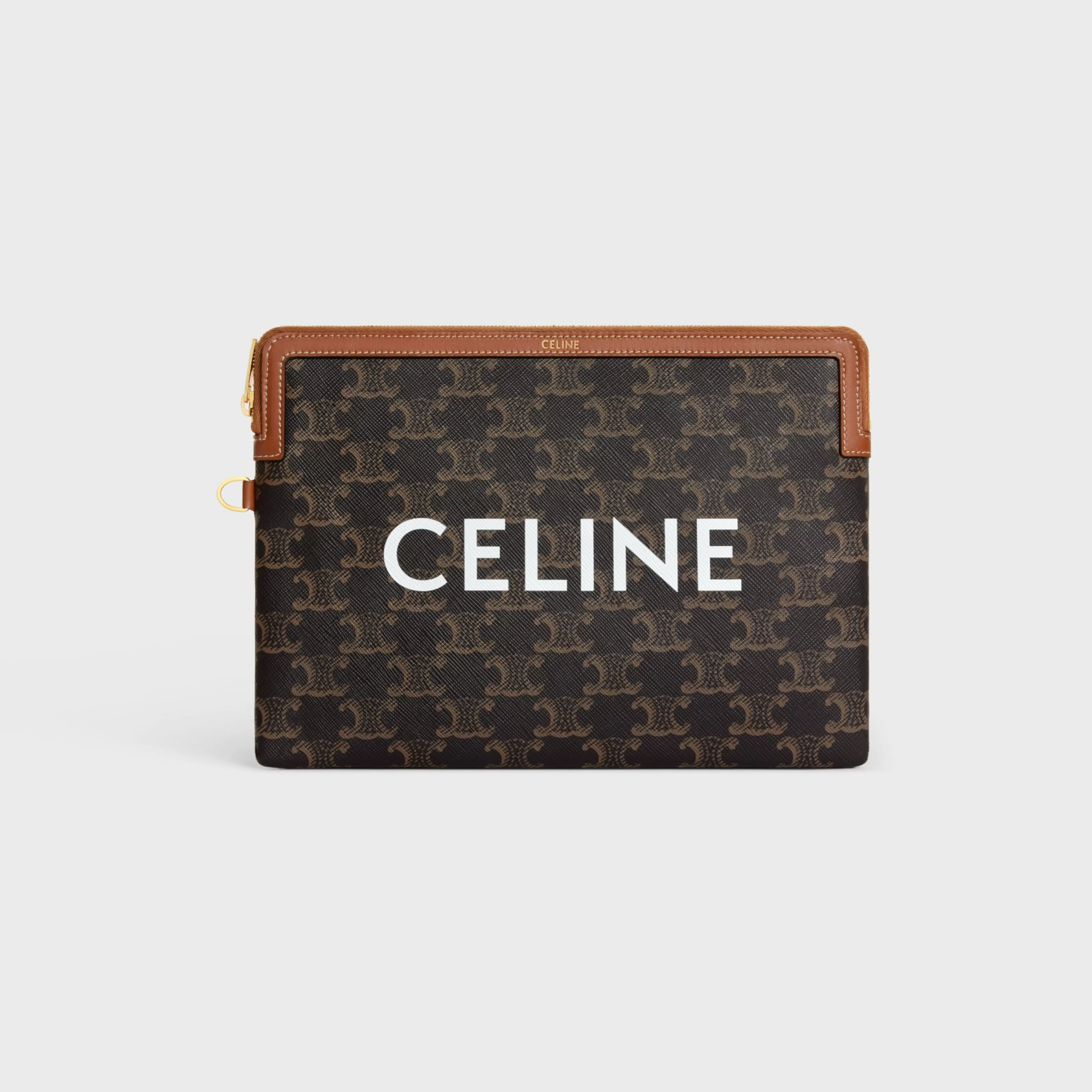 SMALL POUCH WITH STRAP in TRIOMPHE CANVAS WITH PRINT^CELINE Hot