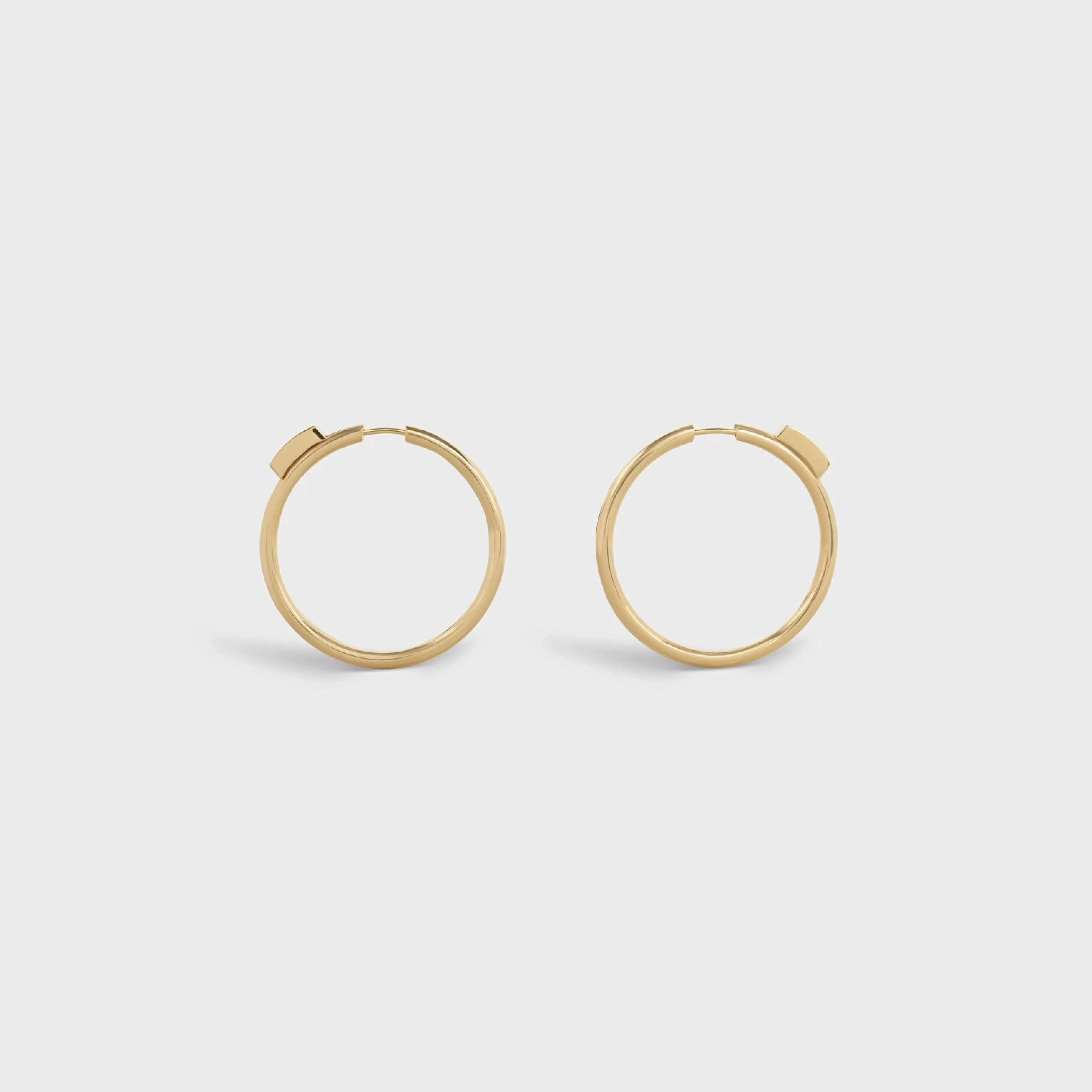 Systeme Large Hoops in Yellow Gold and Diamonds^CELINE New