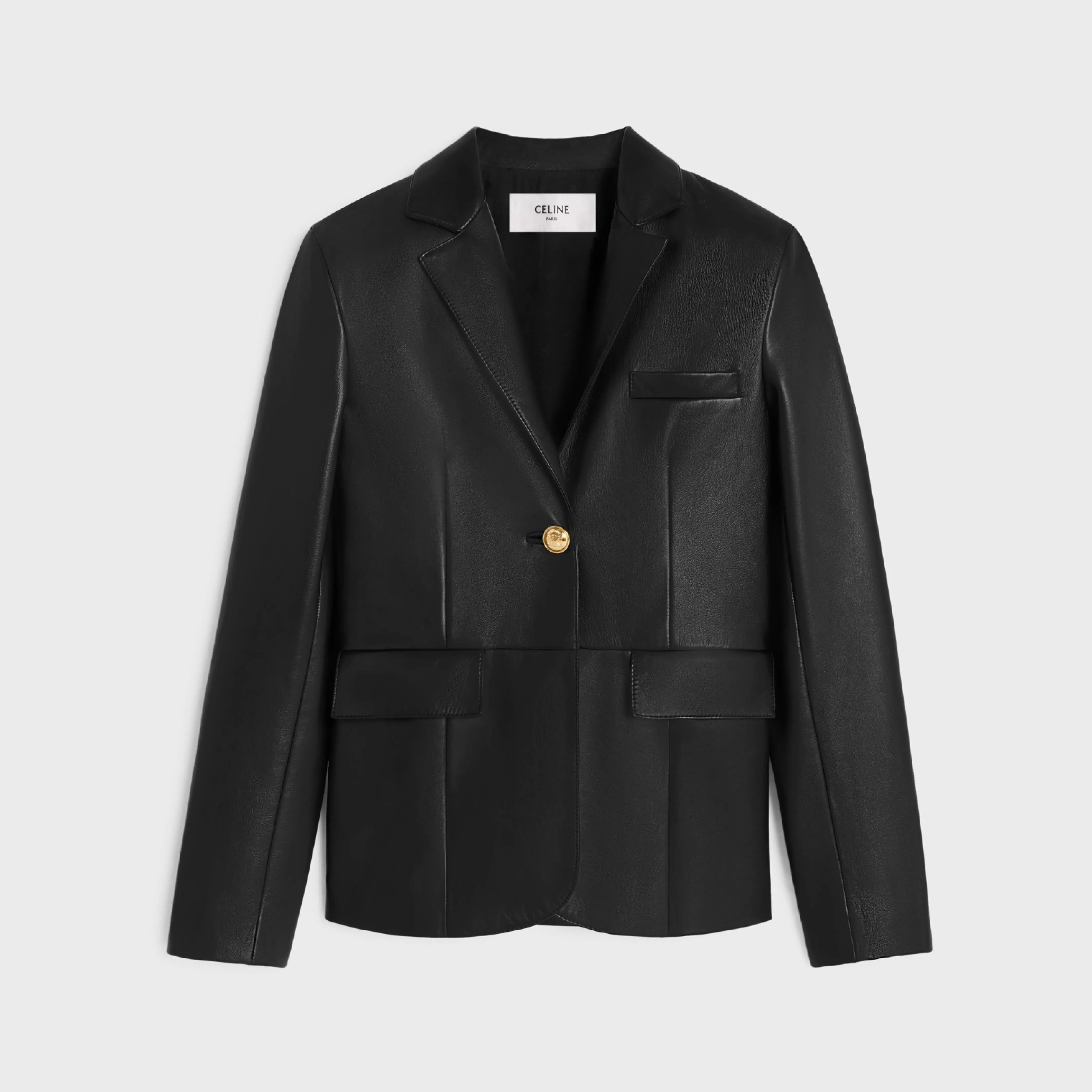 tailored jacket in soft lambskin^CELINE Store