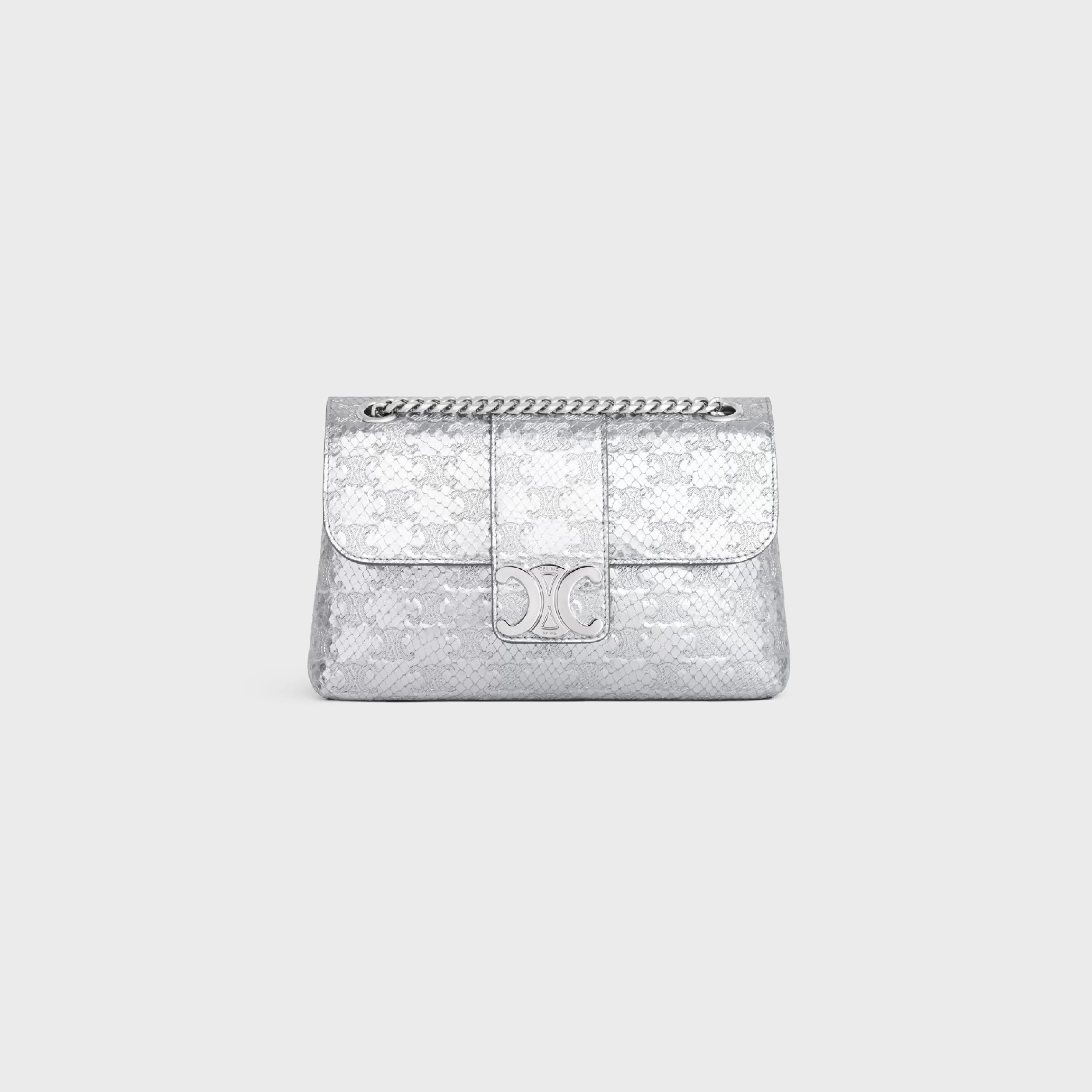 TEEN VICTOIRE BAG in PYTHON EFFECT CALFSKIN WITH TRIOMPHE ALL-OVER^CELINE Shop