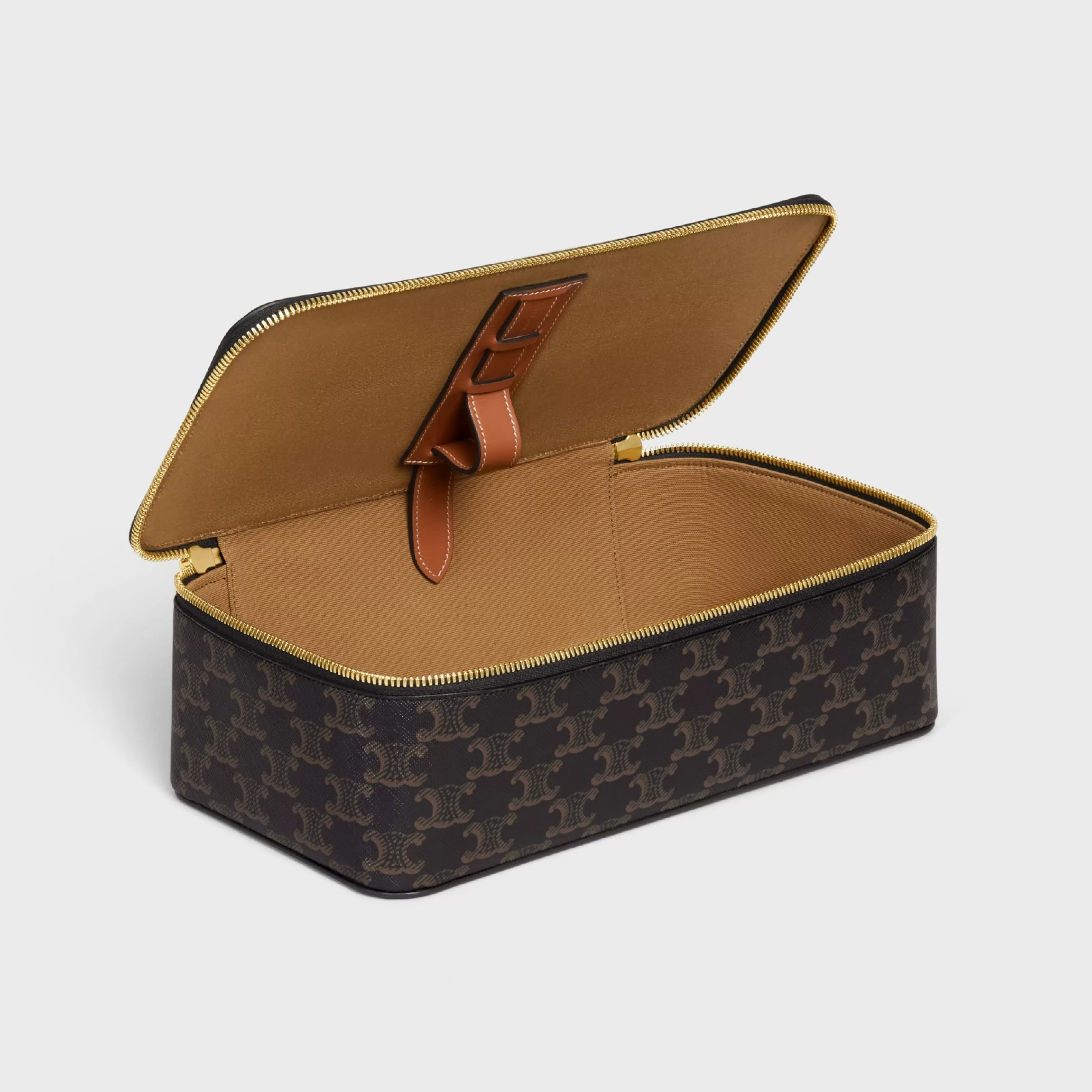 Top Handle Large Toiletry Case in Triomphe Canvas and Calfskin^CELINE Sale