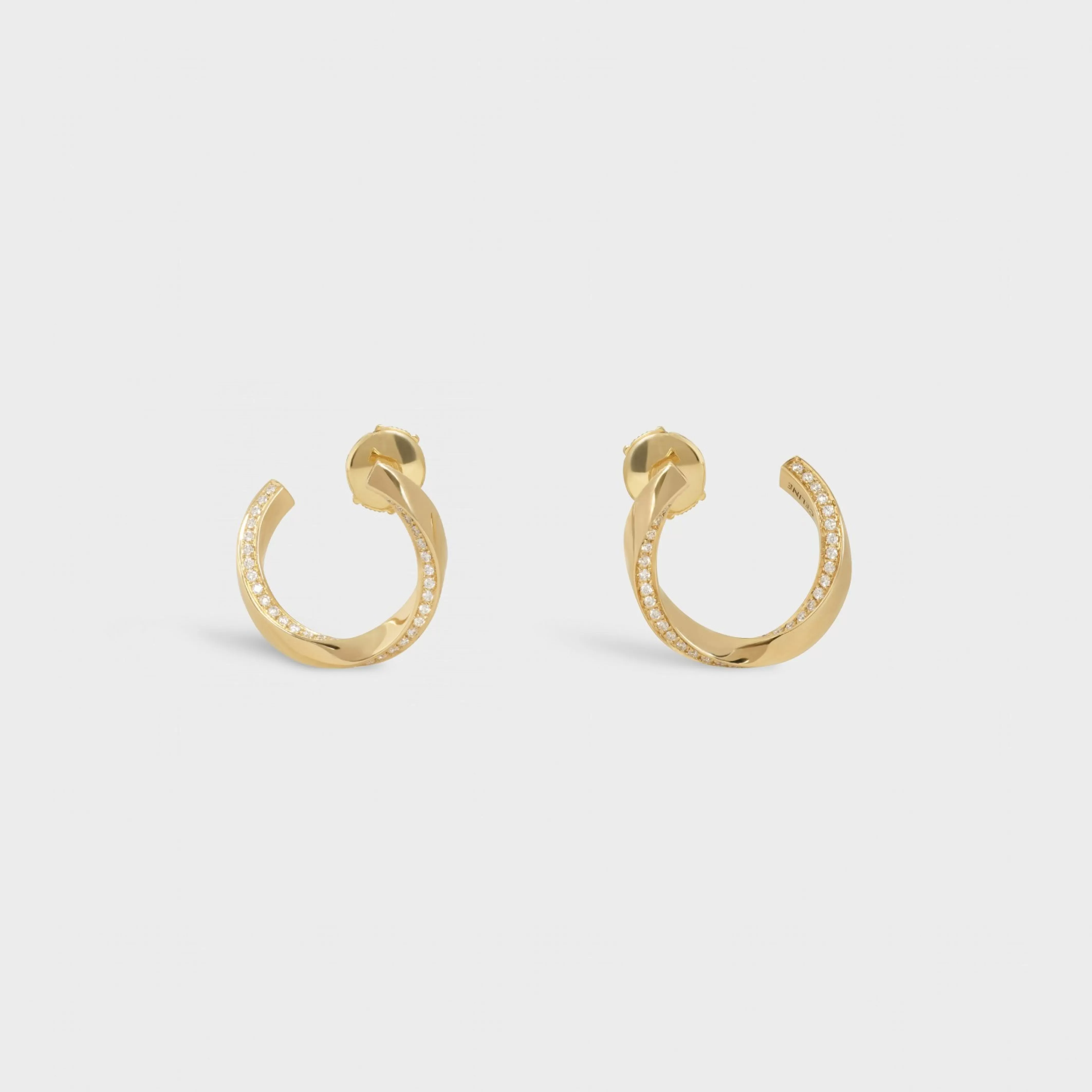 Torsion Earrings in Yellow Gold and Diamonds^CELINE Discount