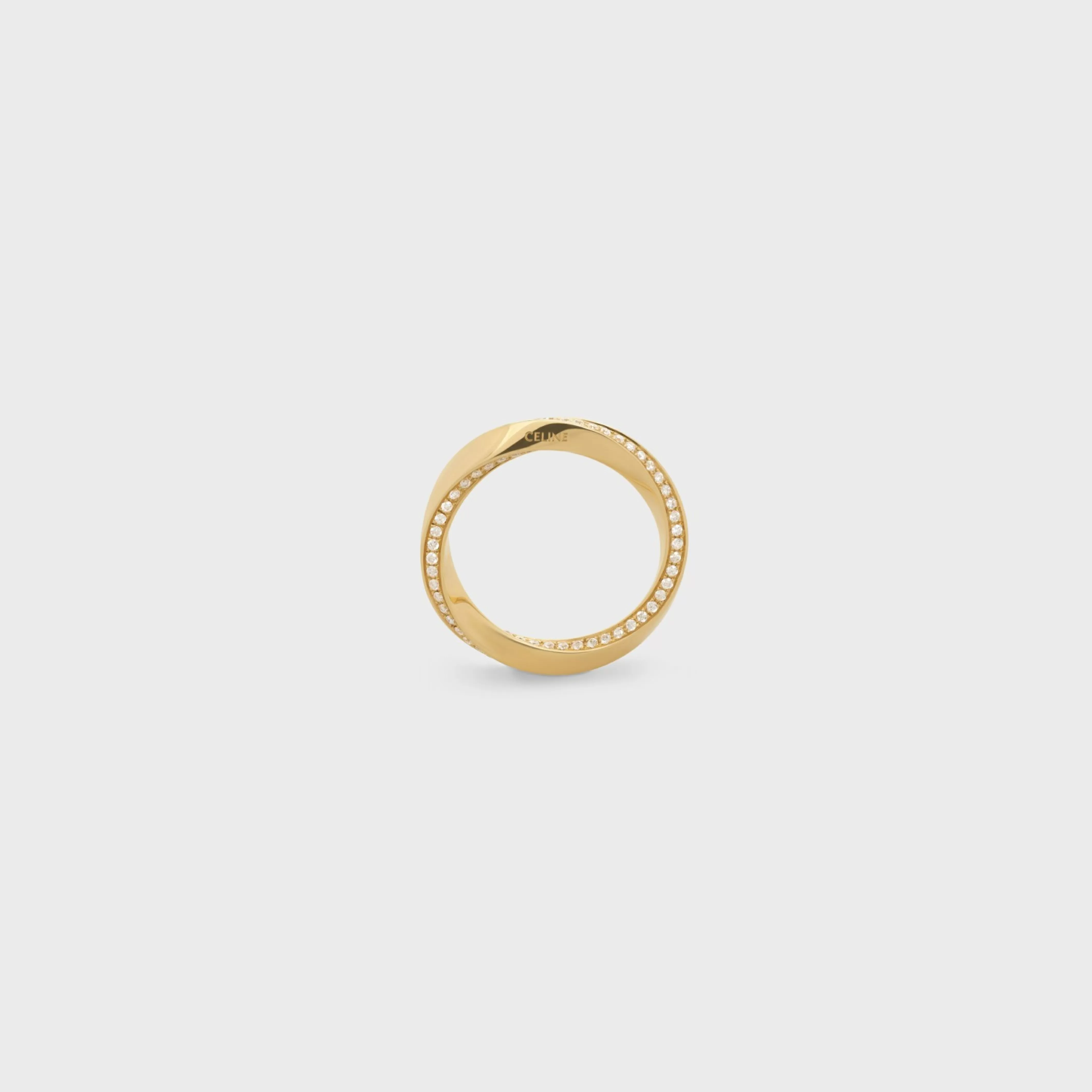 Torsion Ring in Yellow Gold and Diamonds^CELINE Online