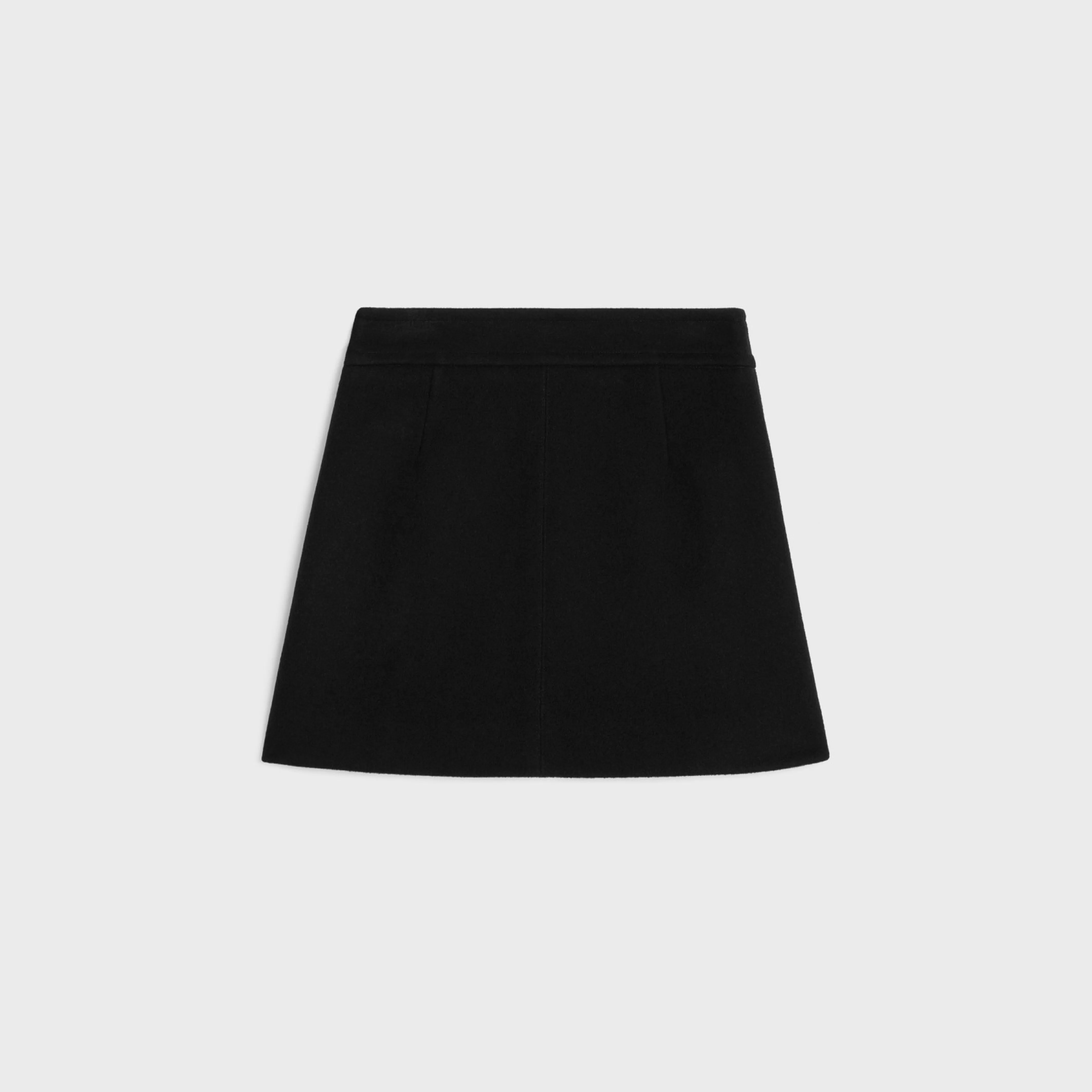 trapeze mini skirt in cashmere cloth^CELINE Store