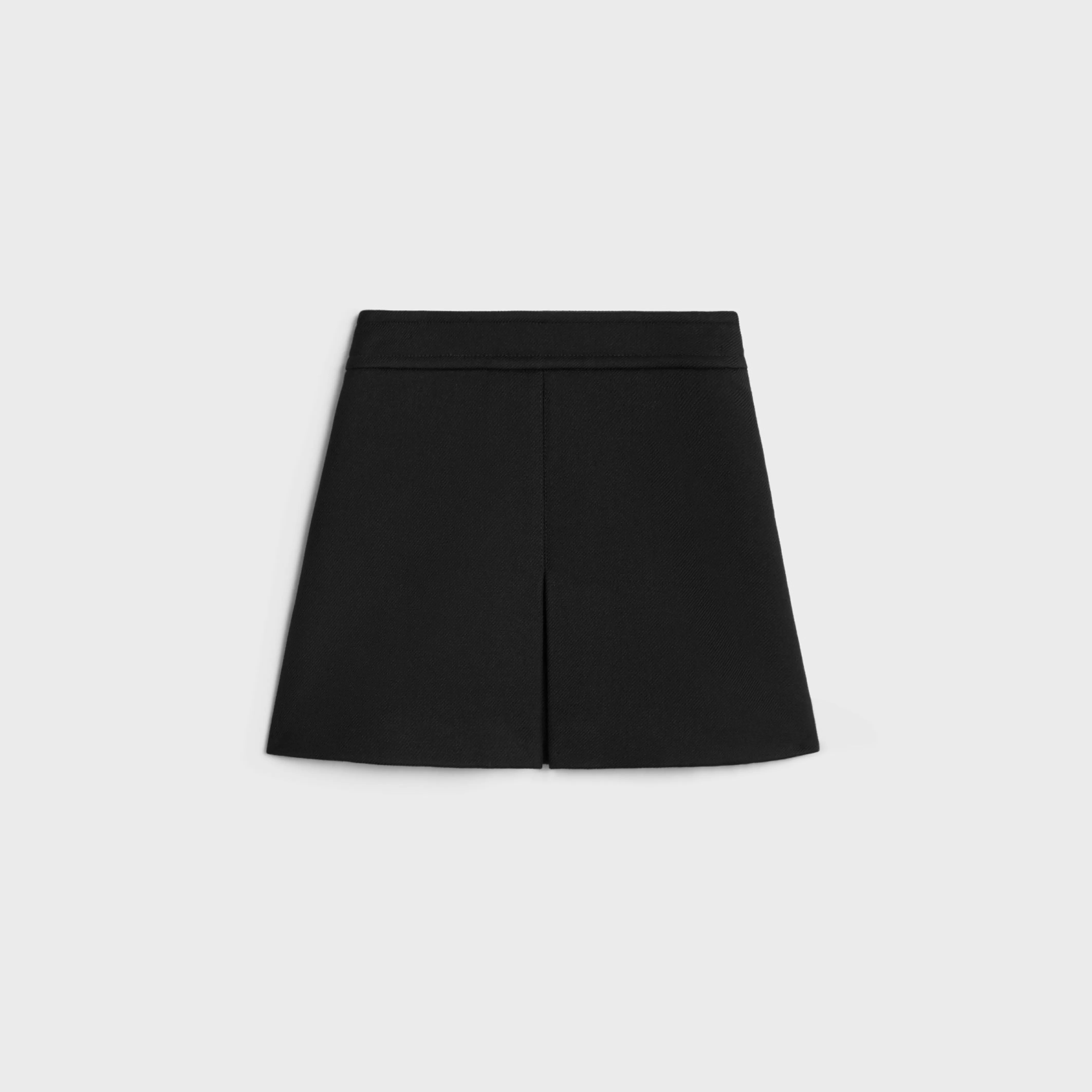 trapeze mini skirt in double faced wool twill^CELINE Cheap