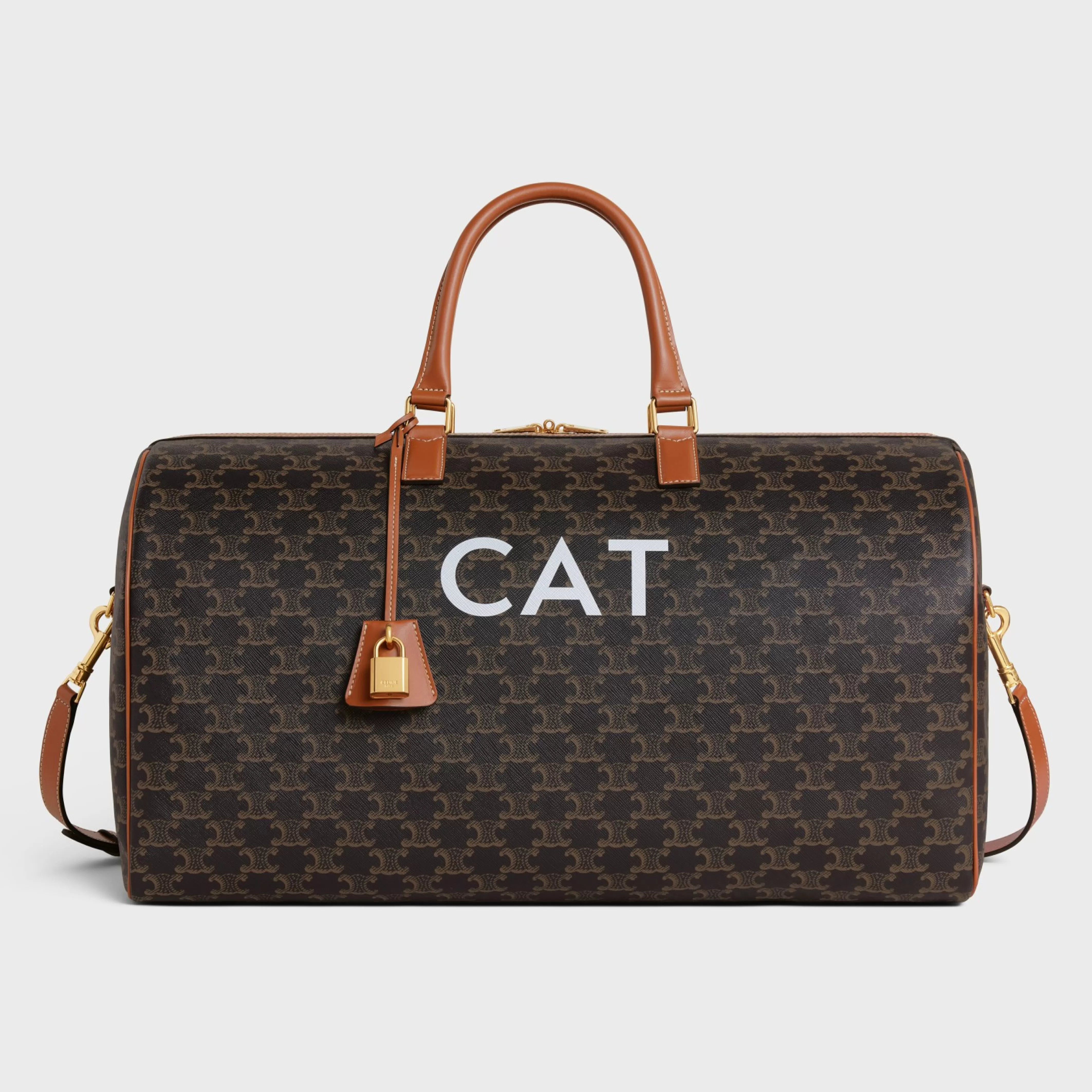 Travel 50 in Triomphe Canvas with Cat Print^CELINE Fashion