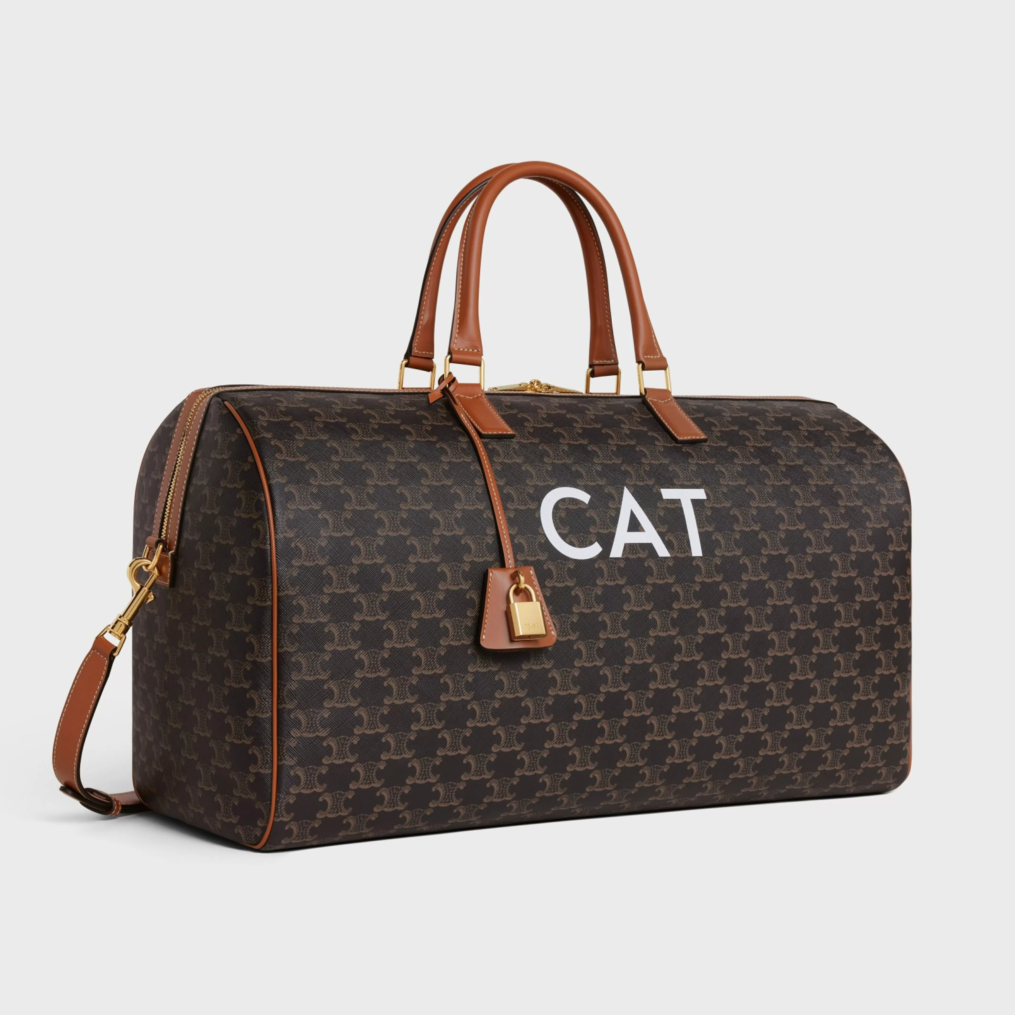 Travel 50 in Triomphe Canvas with Cat Print^CELINE Fashion