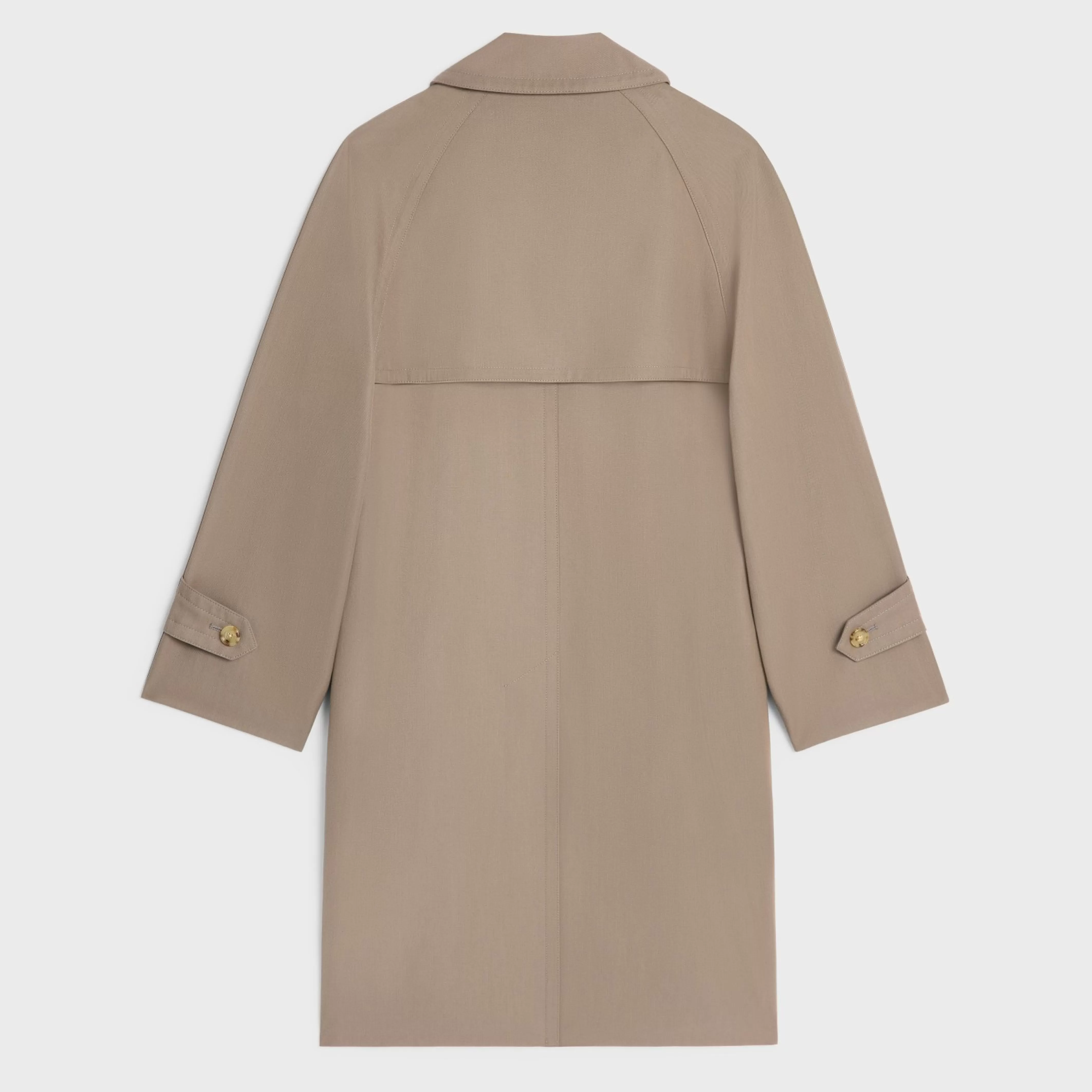 trench coat in wool gabardine and cotton^CELINE Flash Sale