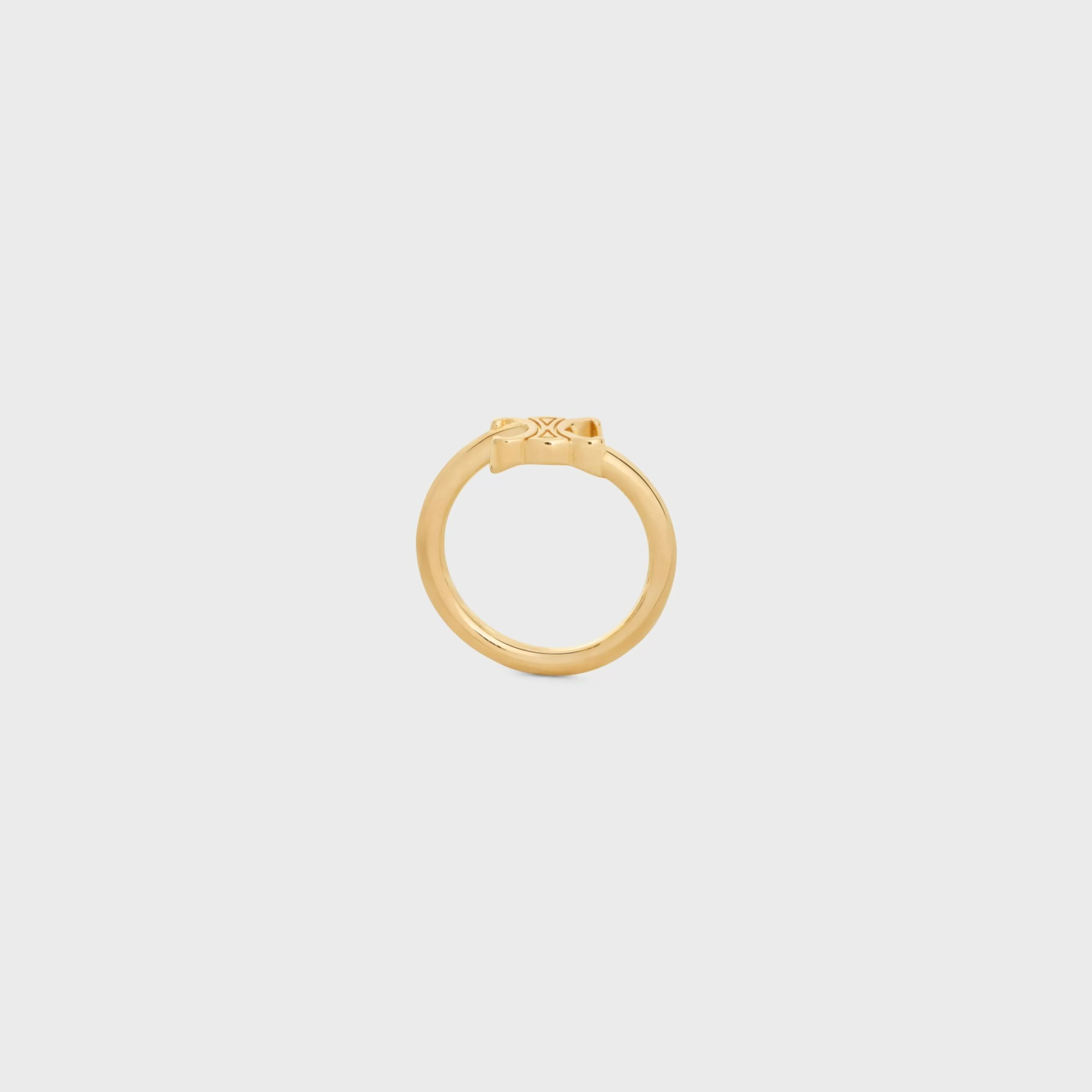 Triomphe Asymmetric Ring in Brass with Gold Finish^CELINE Discount