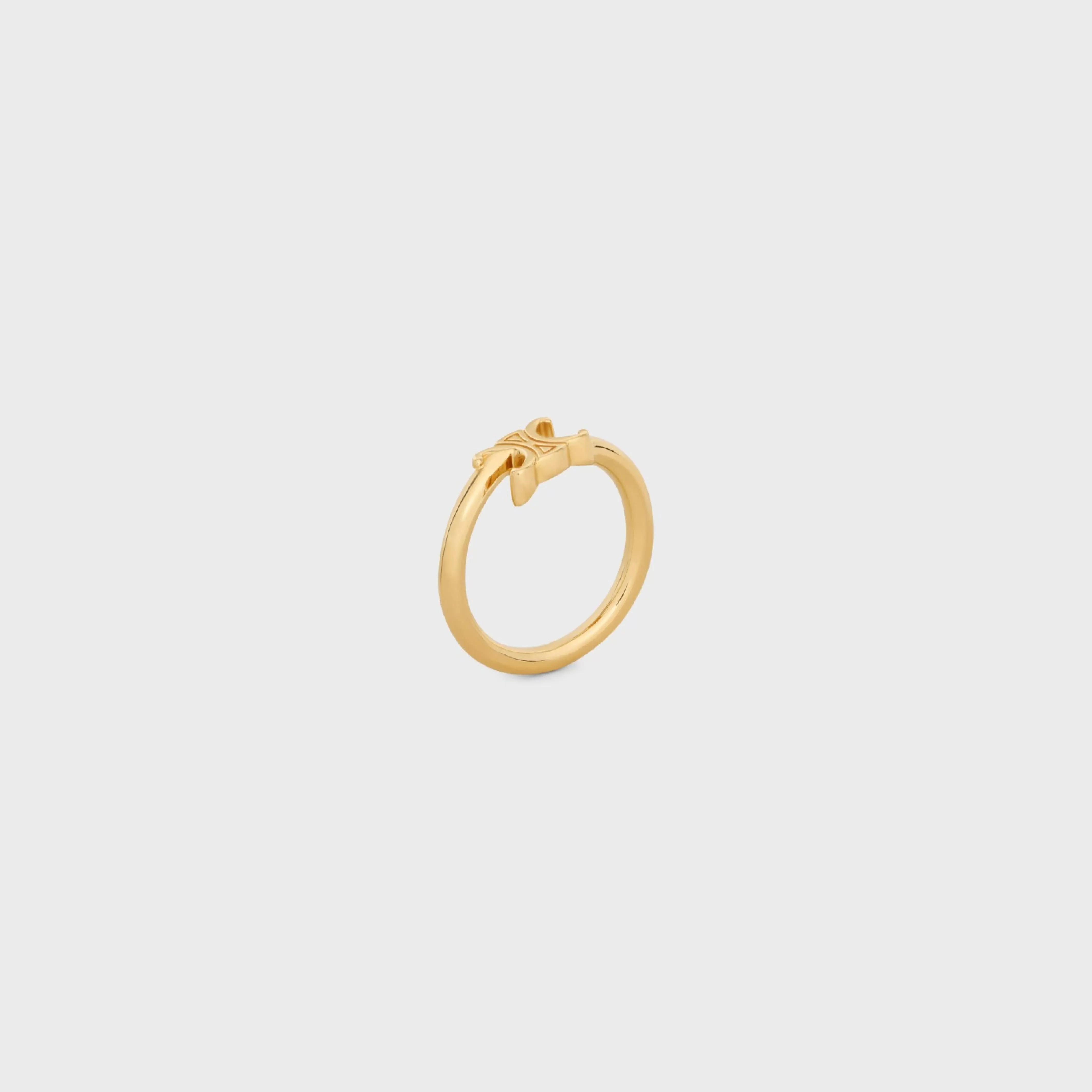 Triomphe Asymmetric Ring in Brass with Gold Finish^CELINE Discount