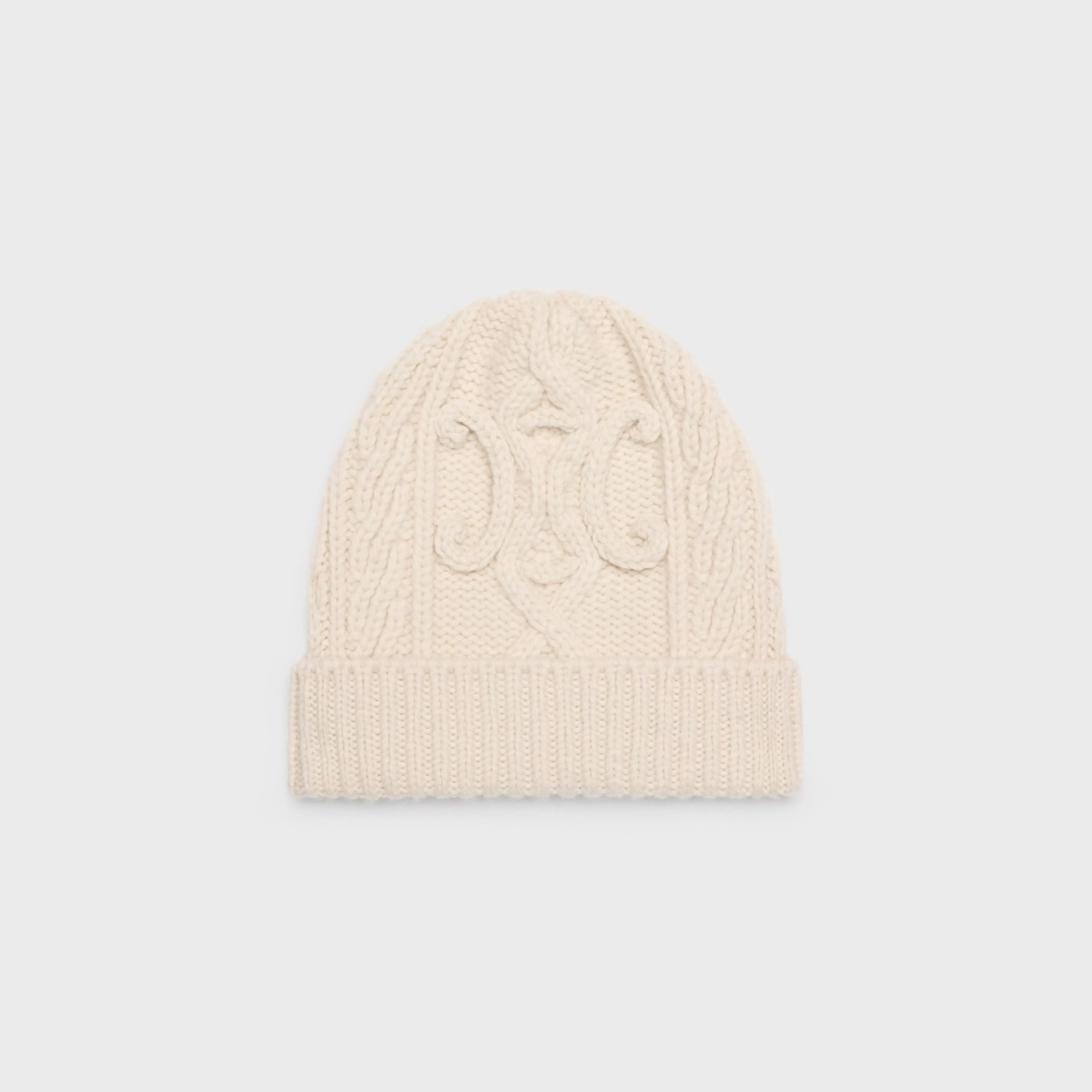 triomphe beanie in aran cashmere and wool^CELINE Shop