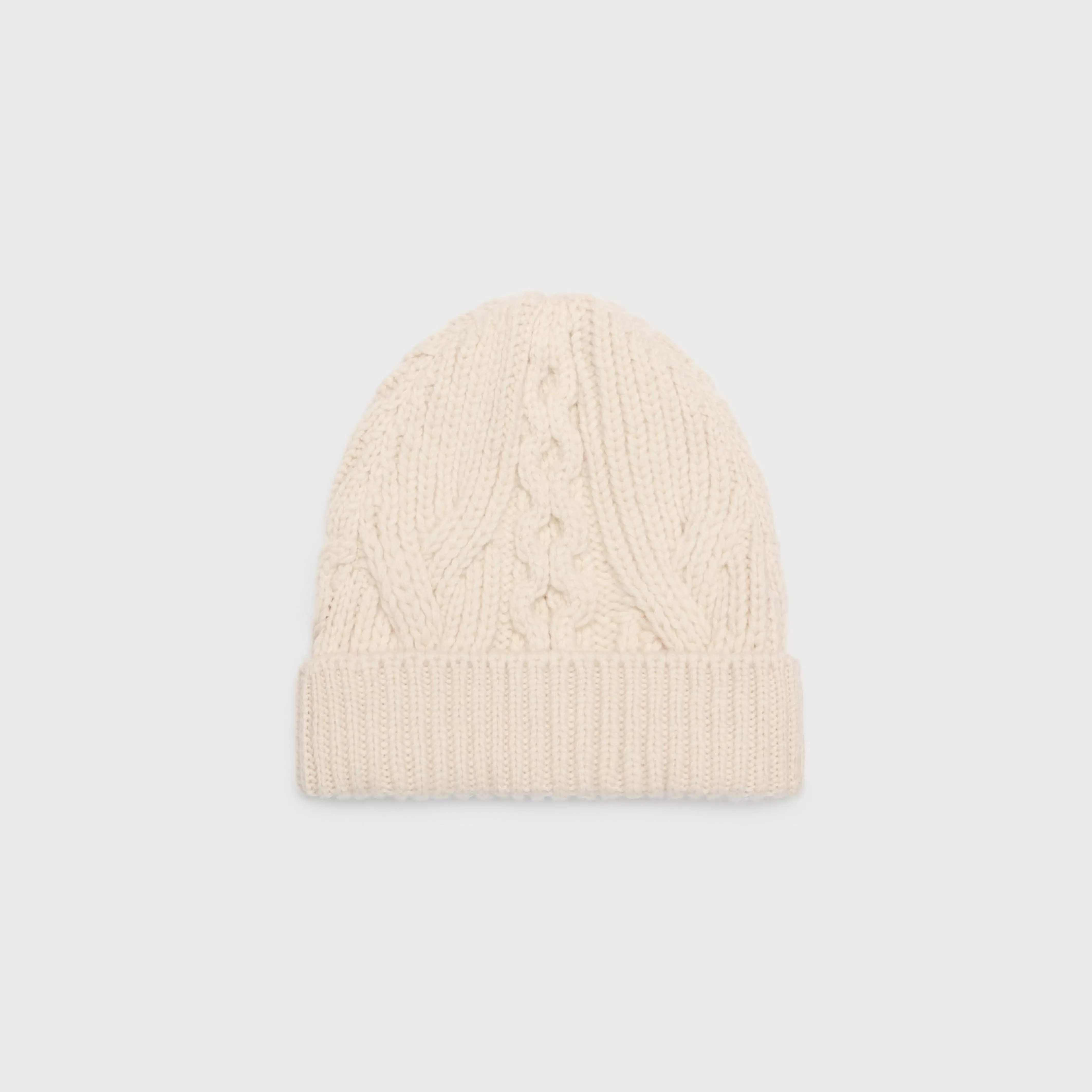 triomphe beanie in aran cashmere and wool^CELINE Shop