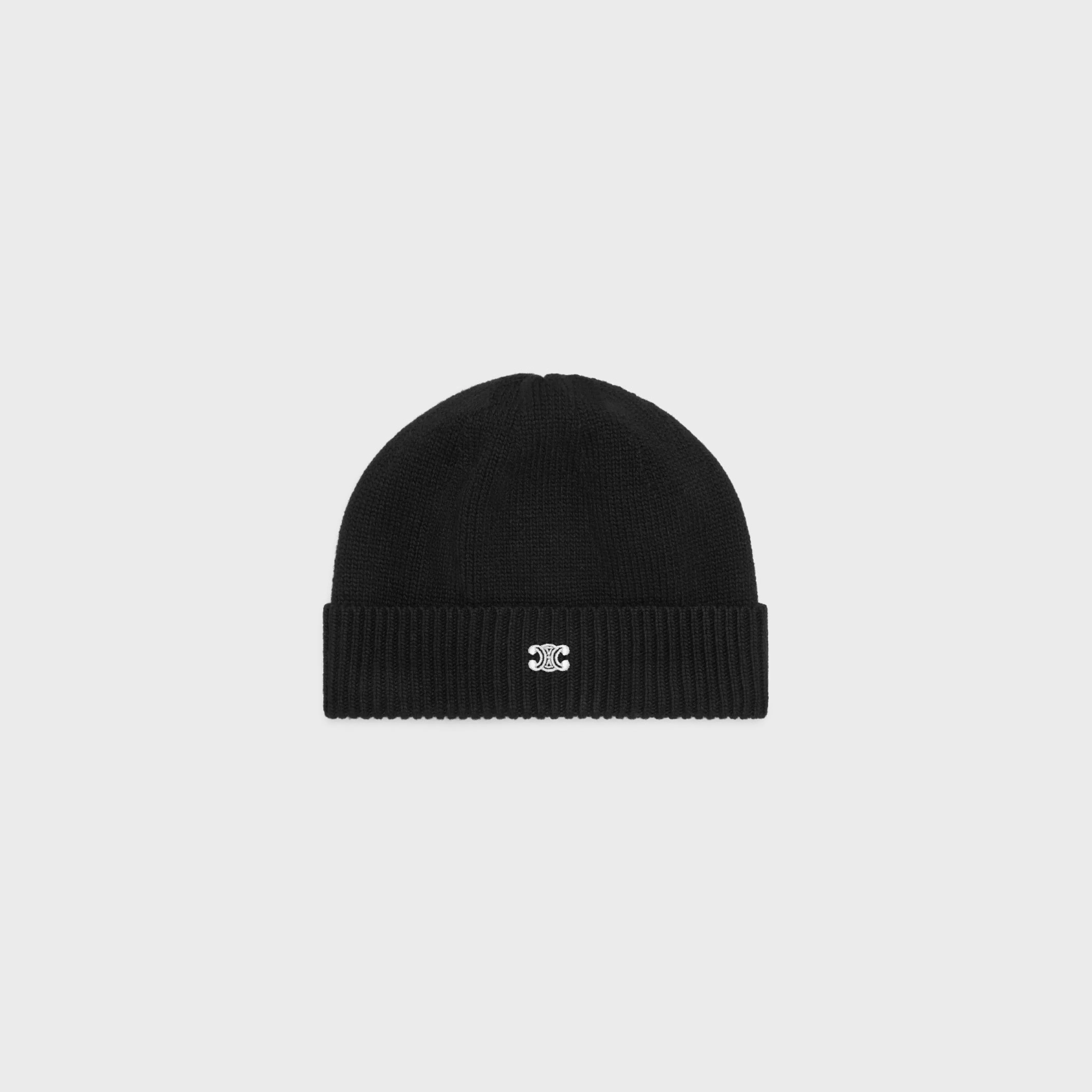 triomphe beanie in wool and cashmere^CELINE Outlet