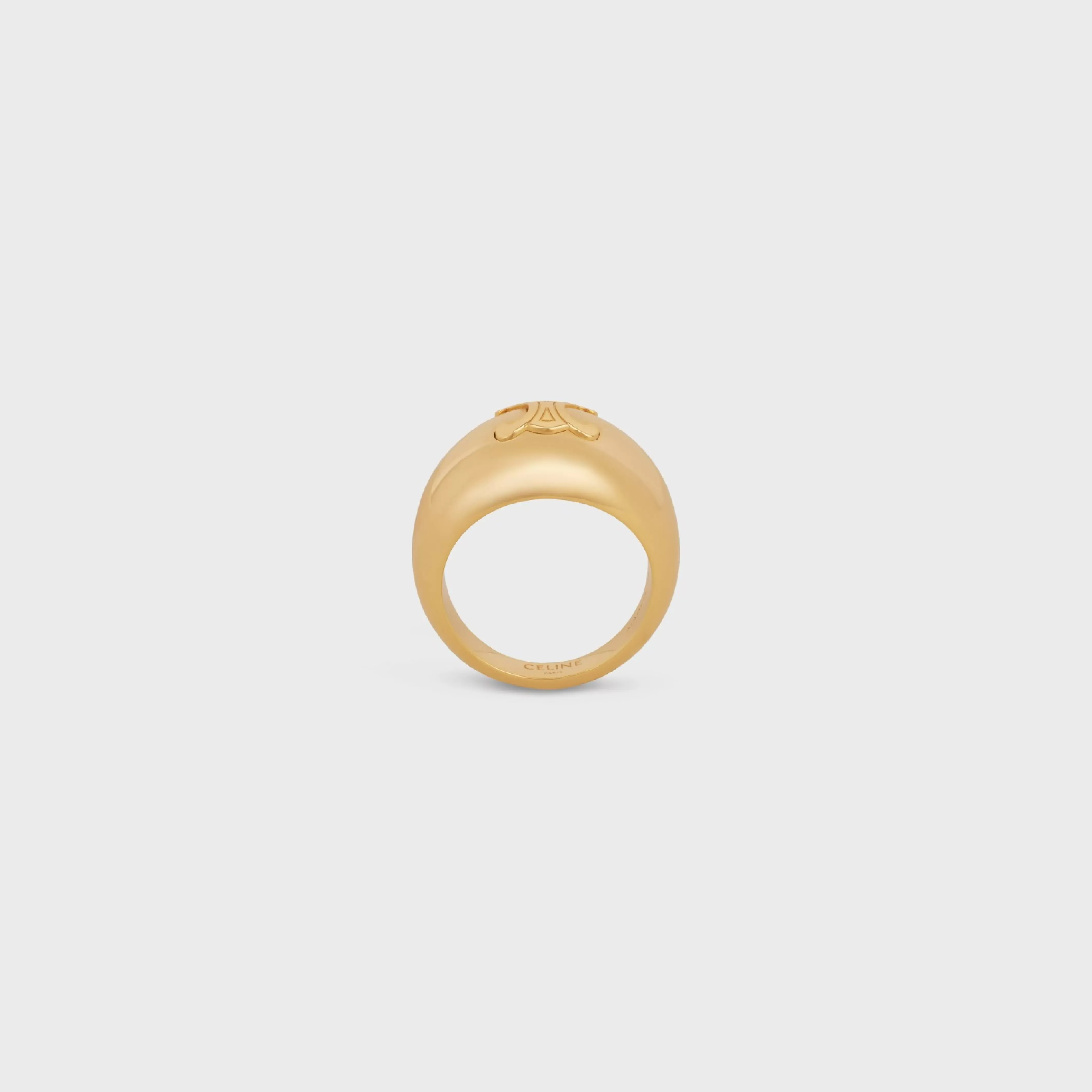 Triomphe Bold Ring in Brass with Gold Finish^CELINE Best Sale