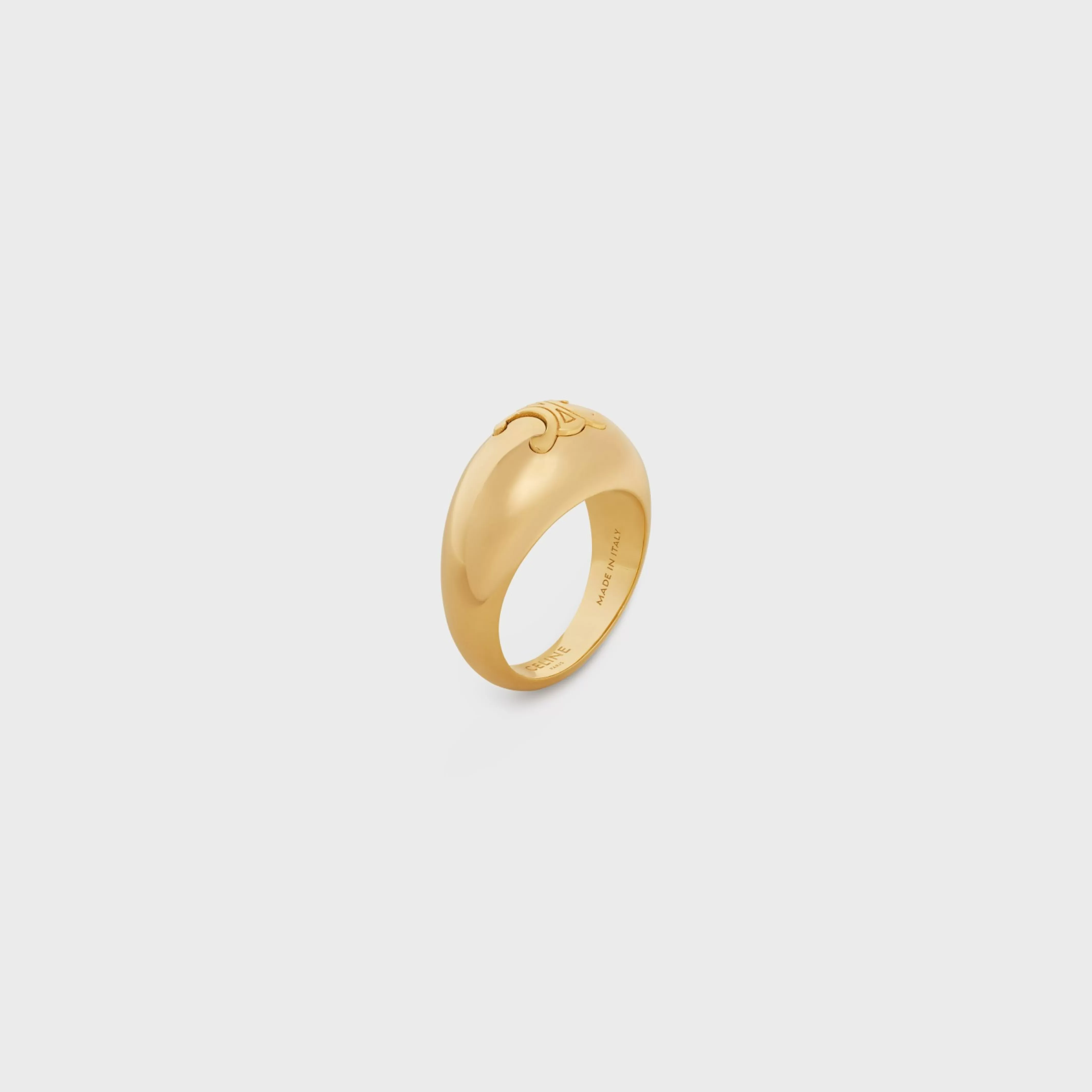 Triomphe Bold Ring in Brass with Gold Finish^CELINE Best Sale