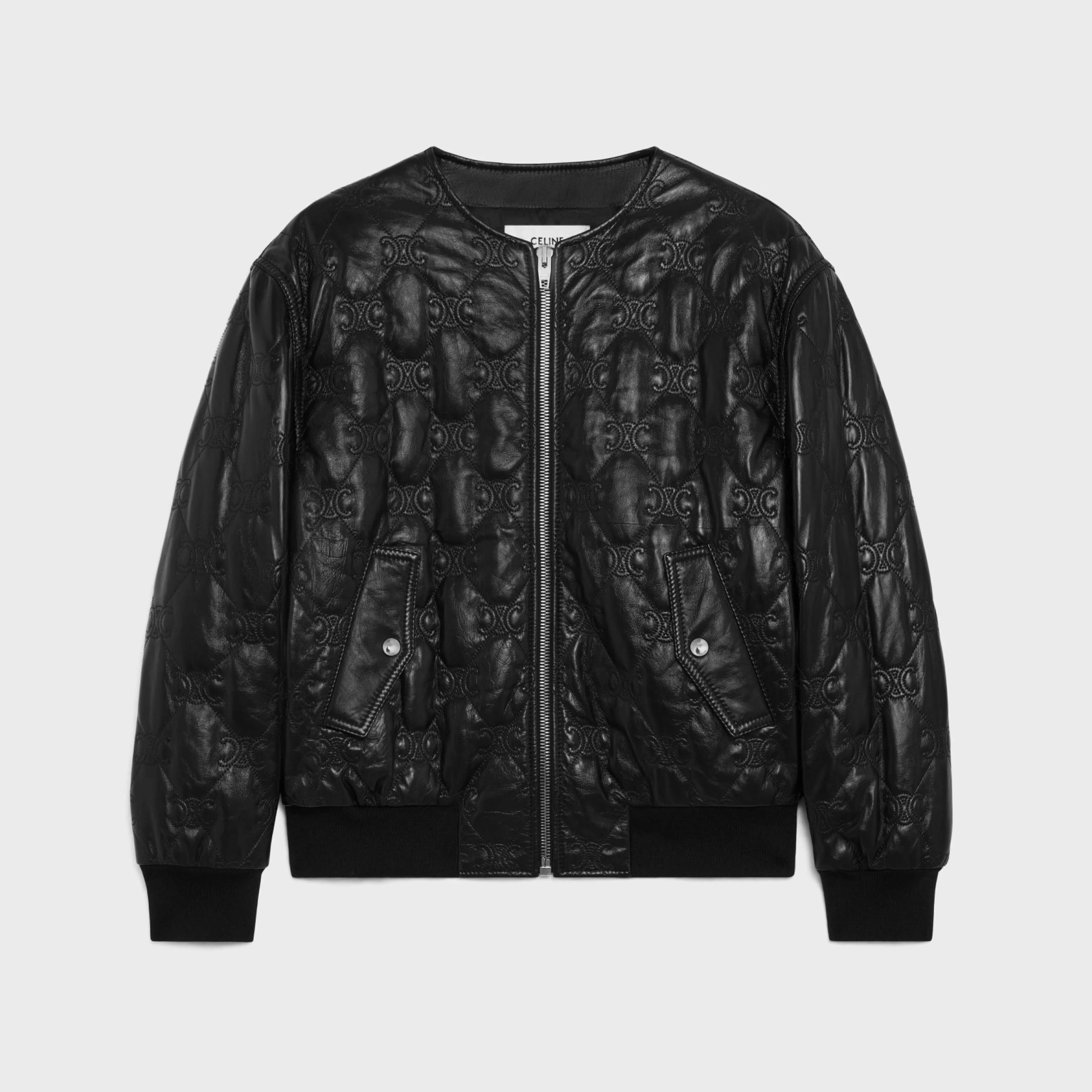 triomphe bomber jacket in soft lambskin^CELINE Cheap