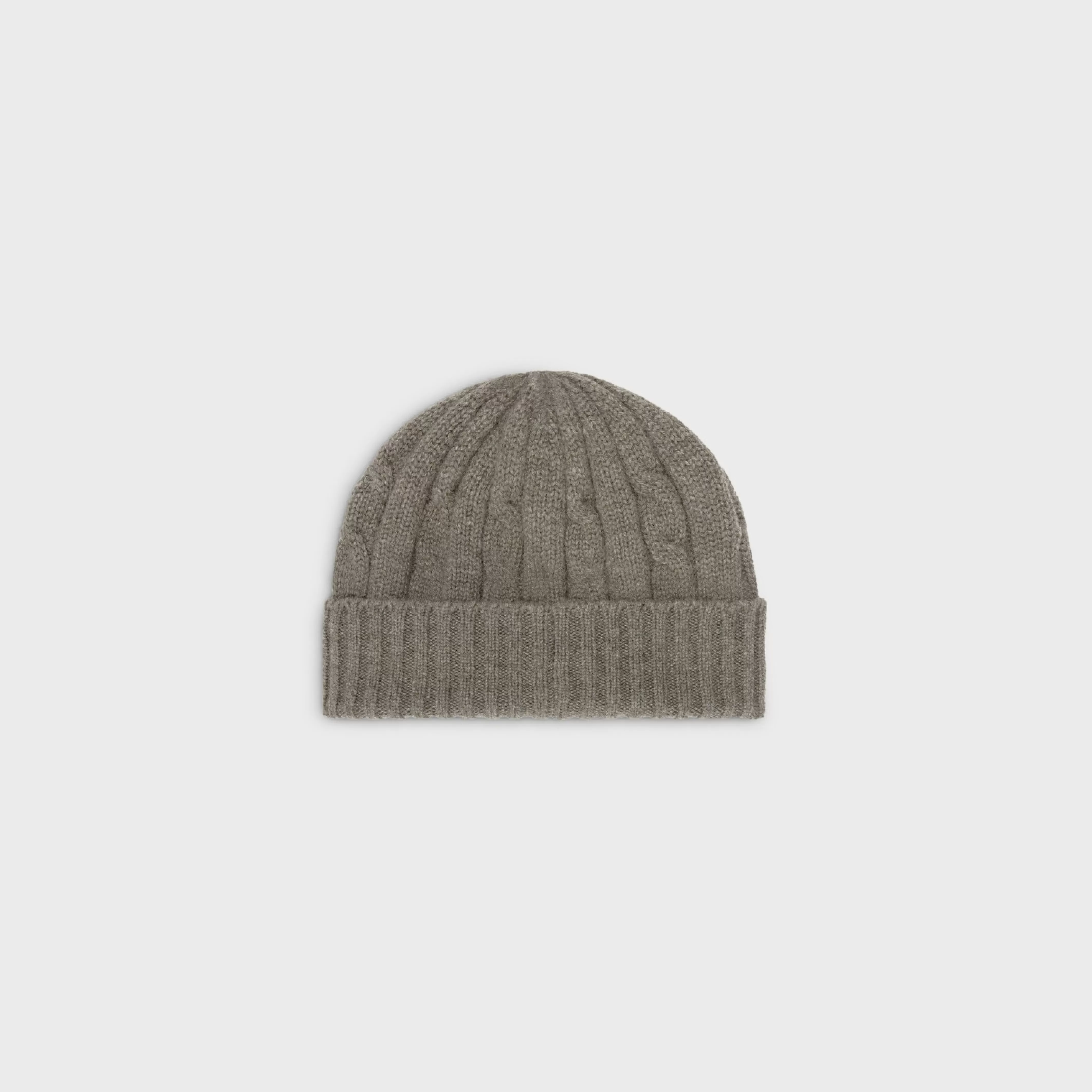 triomphe cable-knit beanie in cashmere^CELINE Online