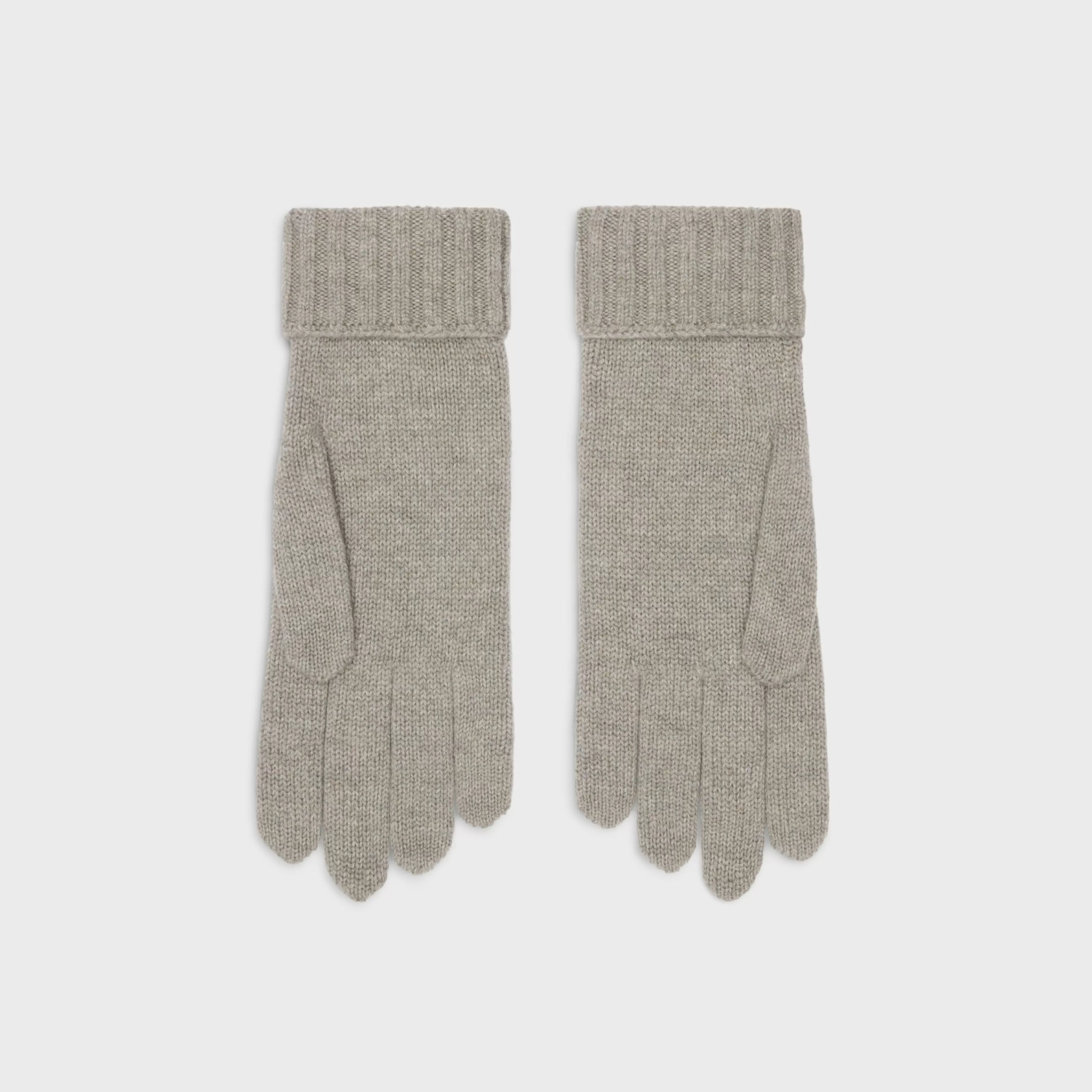 triomphe cable-knit gloves in cashmere^CELINE Flash Sale