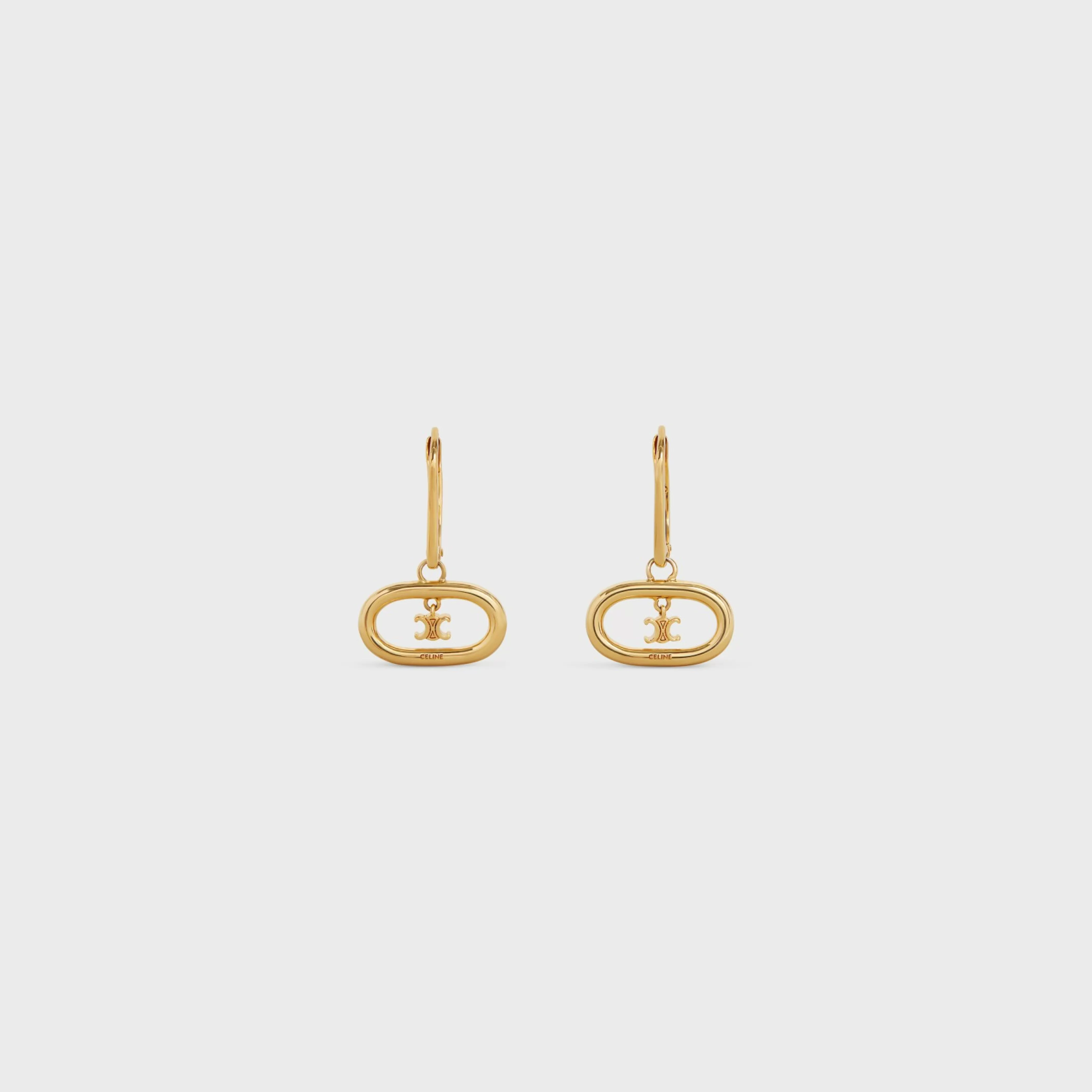 Triomphe Mobile Earrings in Brass with Gold Finish^CELINE Cheap