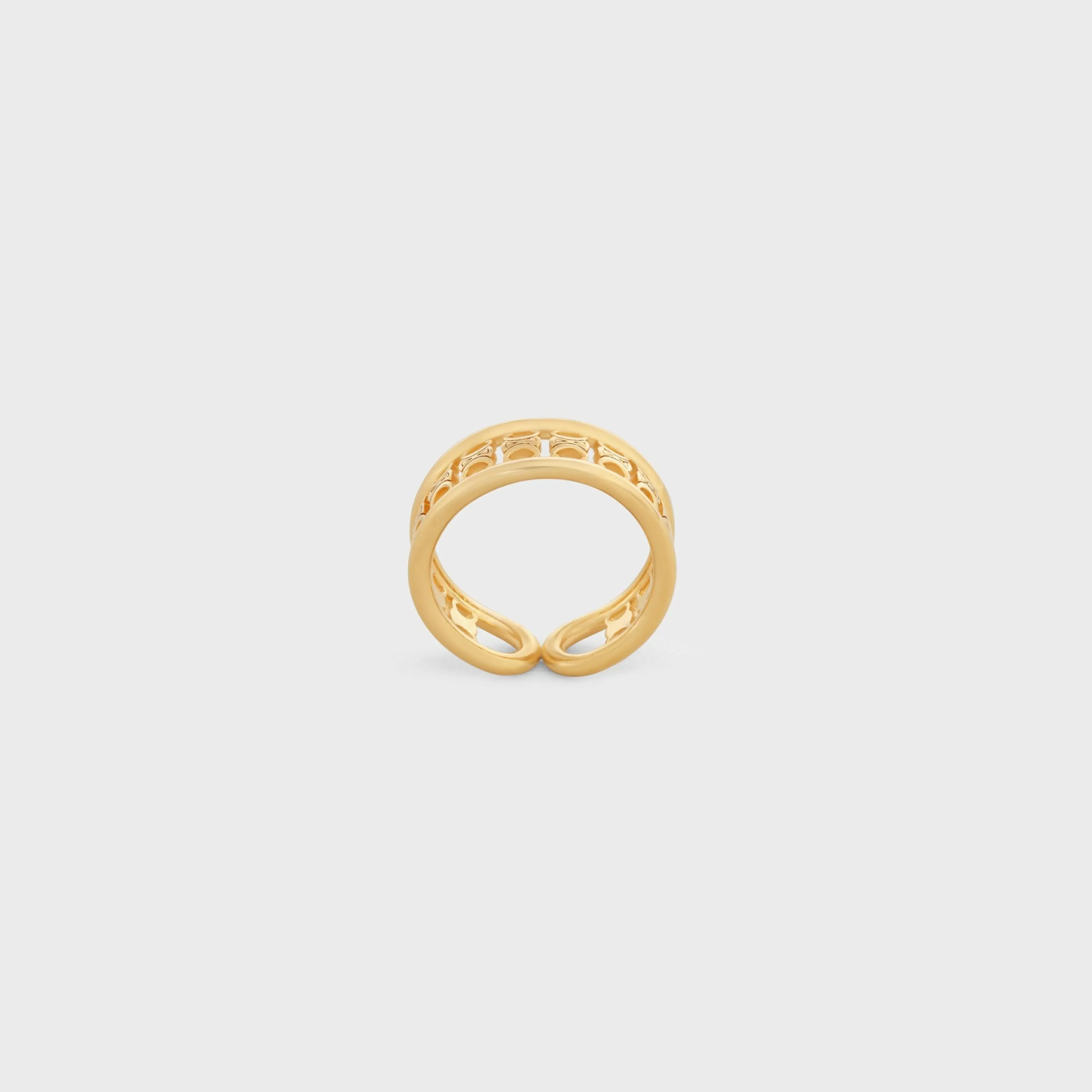 Triomphe Multi Ring in Brass with Gold Finish^CELINE Discount