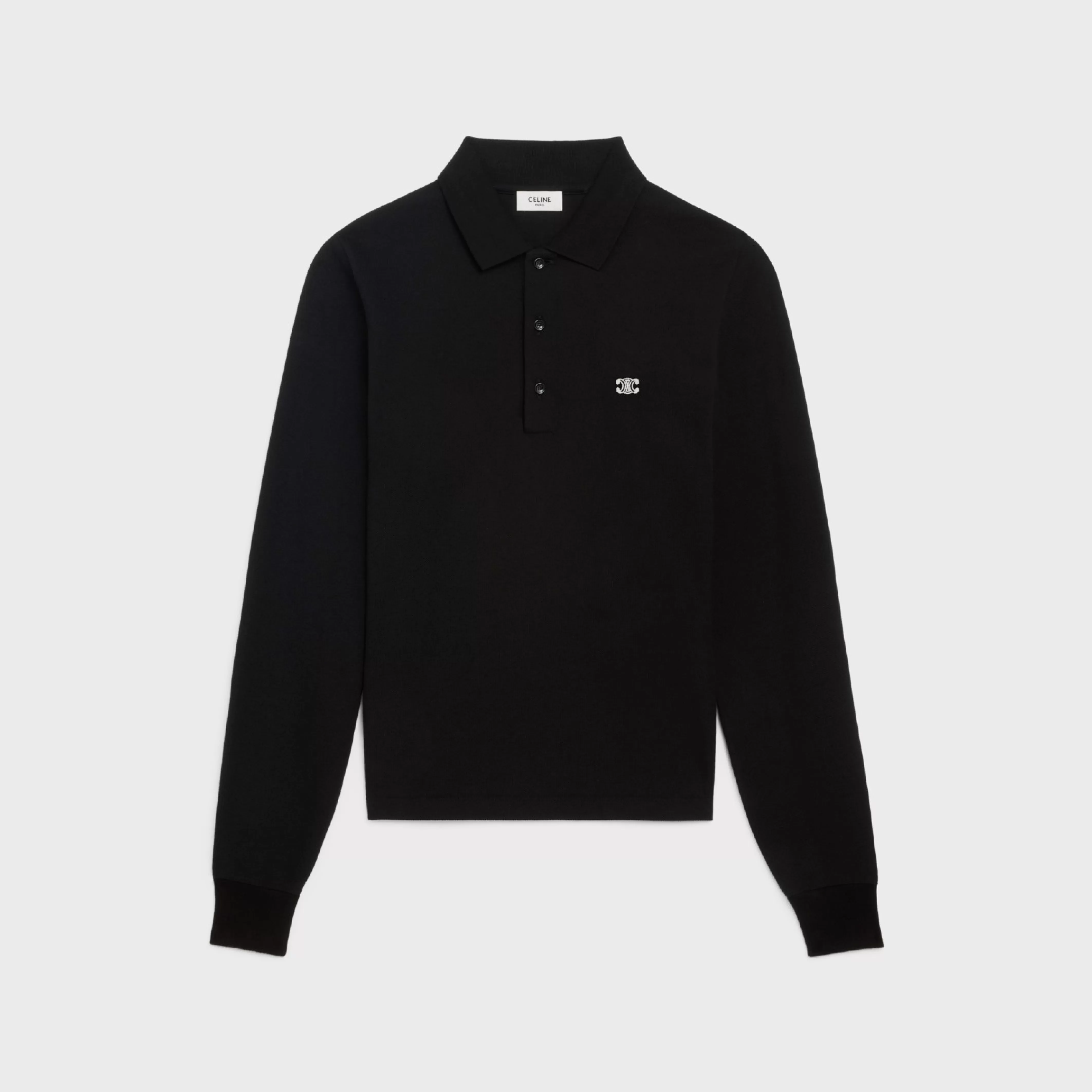 triomphe polo shirt in cotton piqué^CELINE Cheap