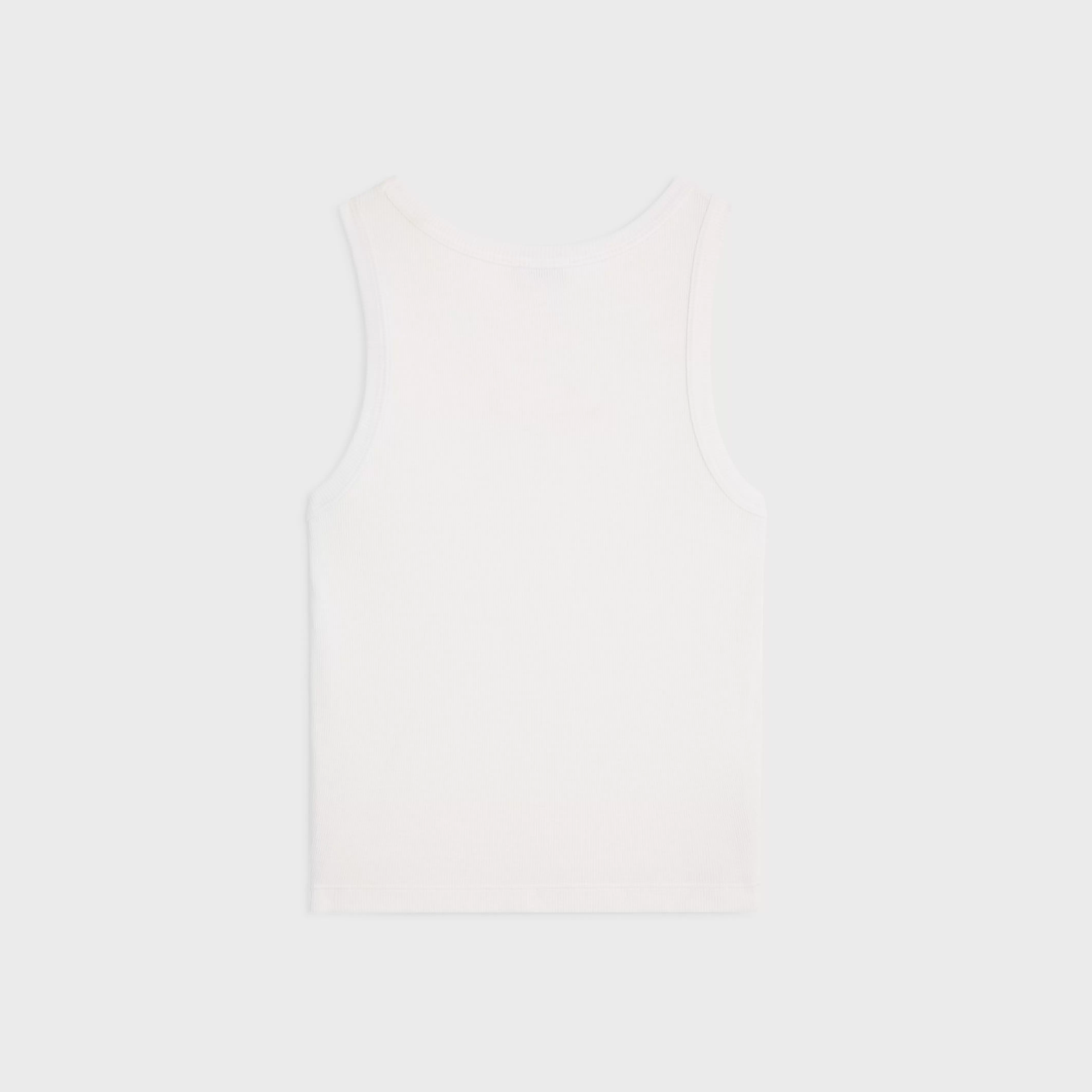 triomphe tank top in ribbed silk jersey^CELINE Sale