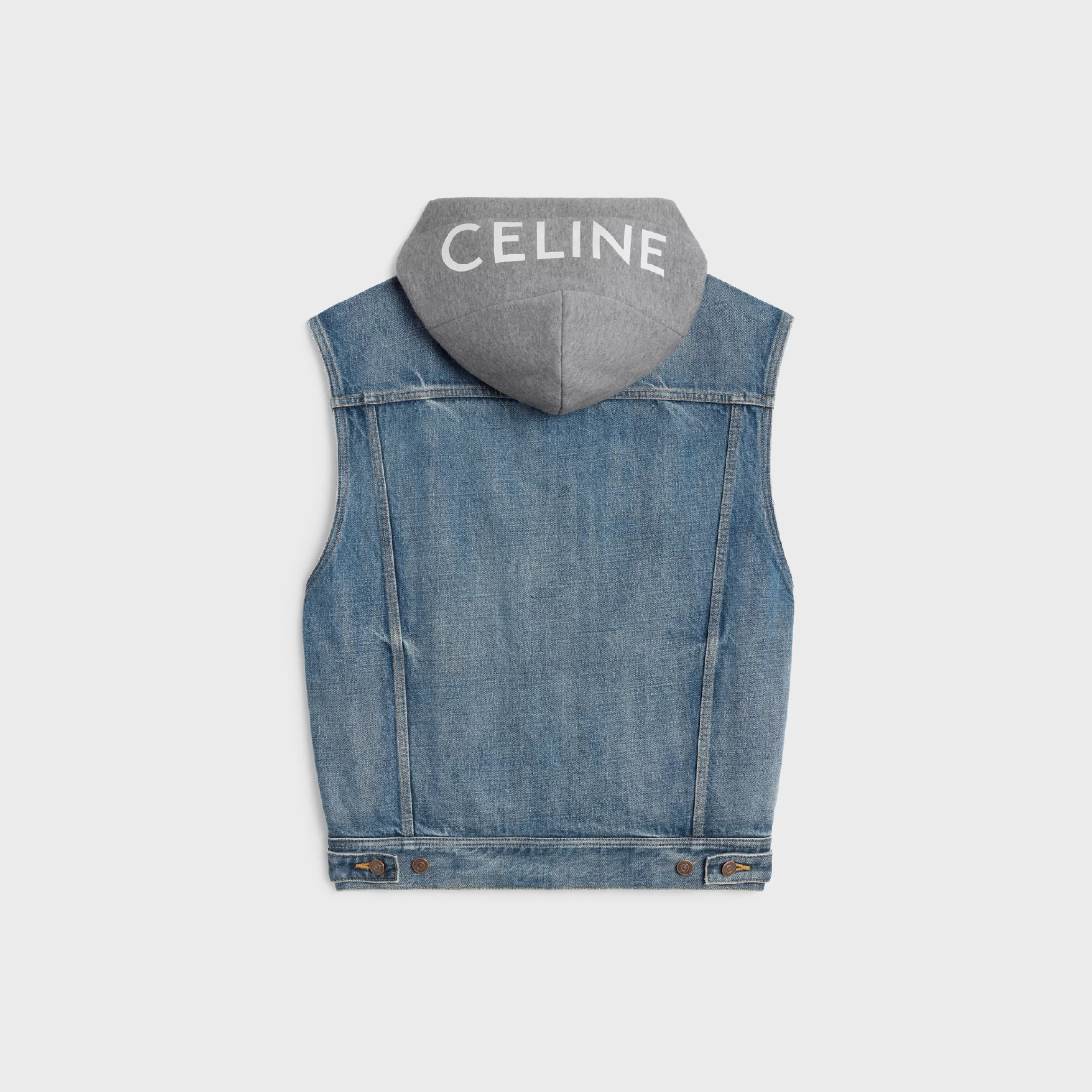 trucker jacket in union wash denim^CELINE New